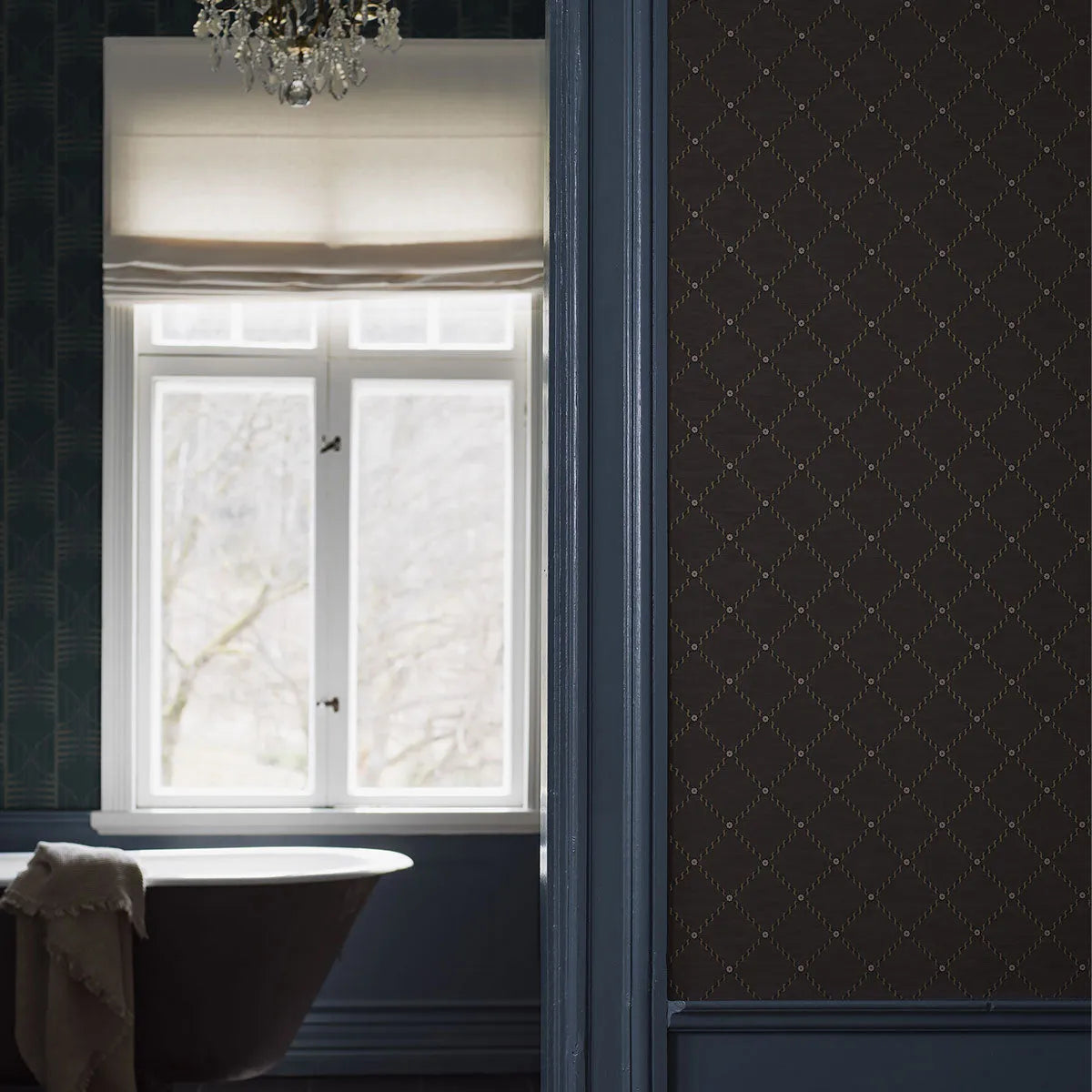 Golden Trellis Wallpaper - Borastapeter