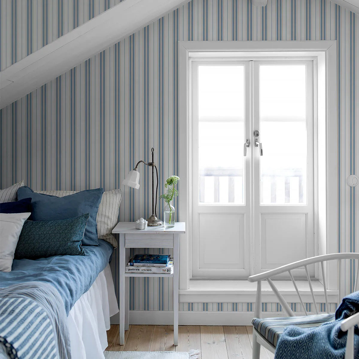 Hamnskär Stripe Wallpaper - Borastapeter