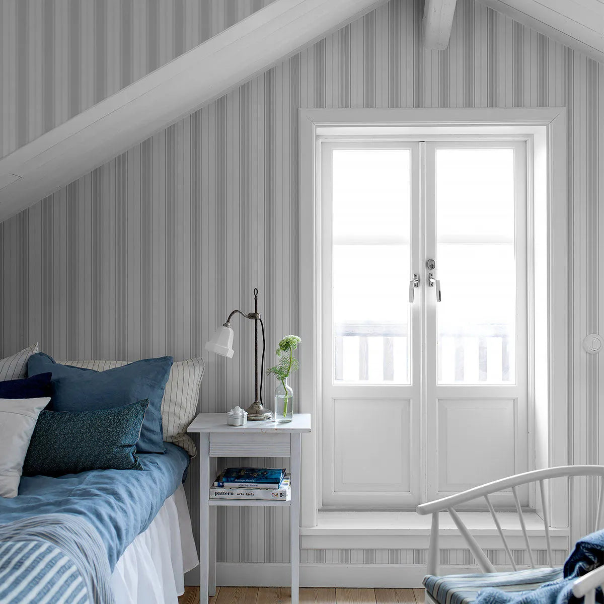Hamnskär Stripe Wallpaper - Borastapeter