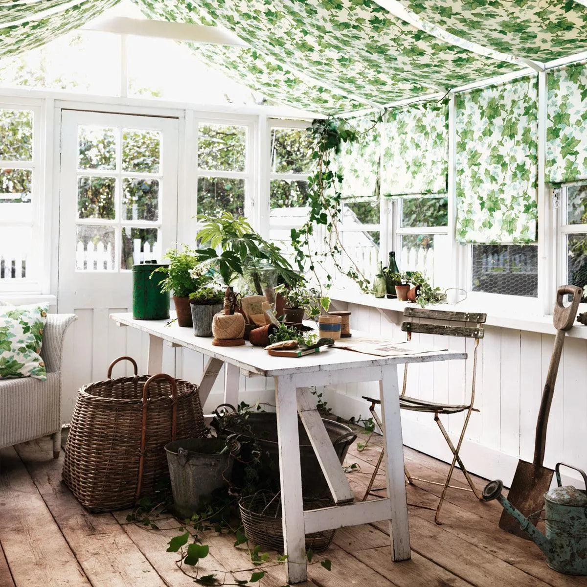 Hedera Green Fabric - Sanderson