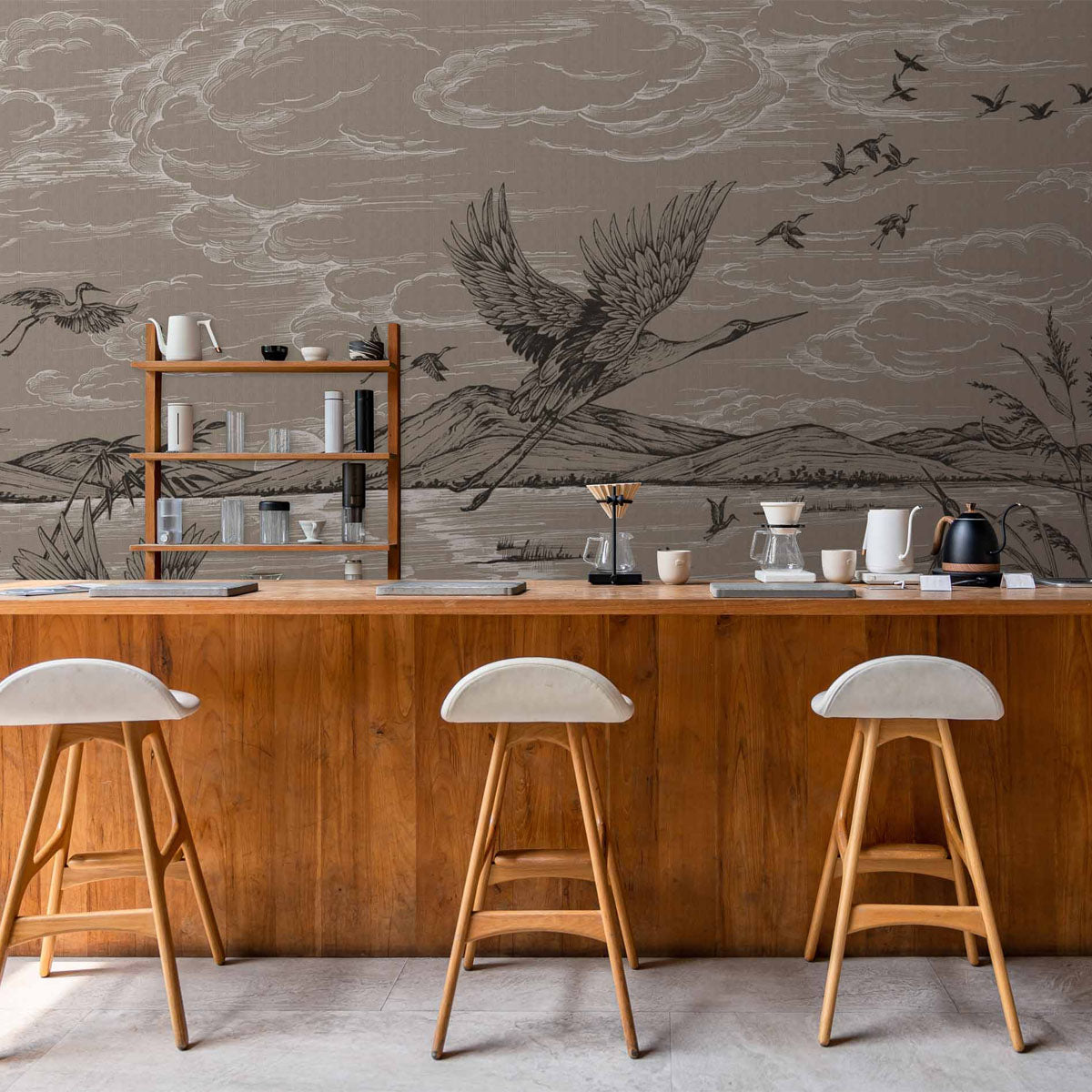Heron's Poetry Mural Wallpaper - Coordonne