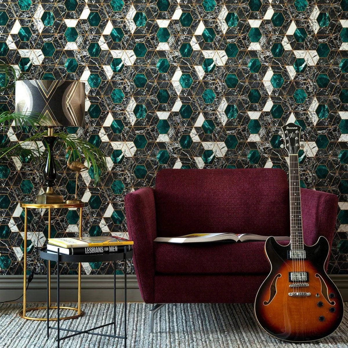 Hexa Onyx Wallpaper - Mind The Gap
