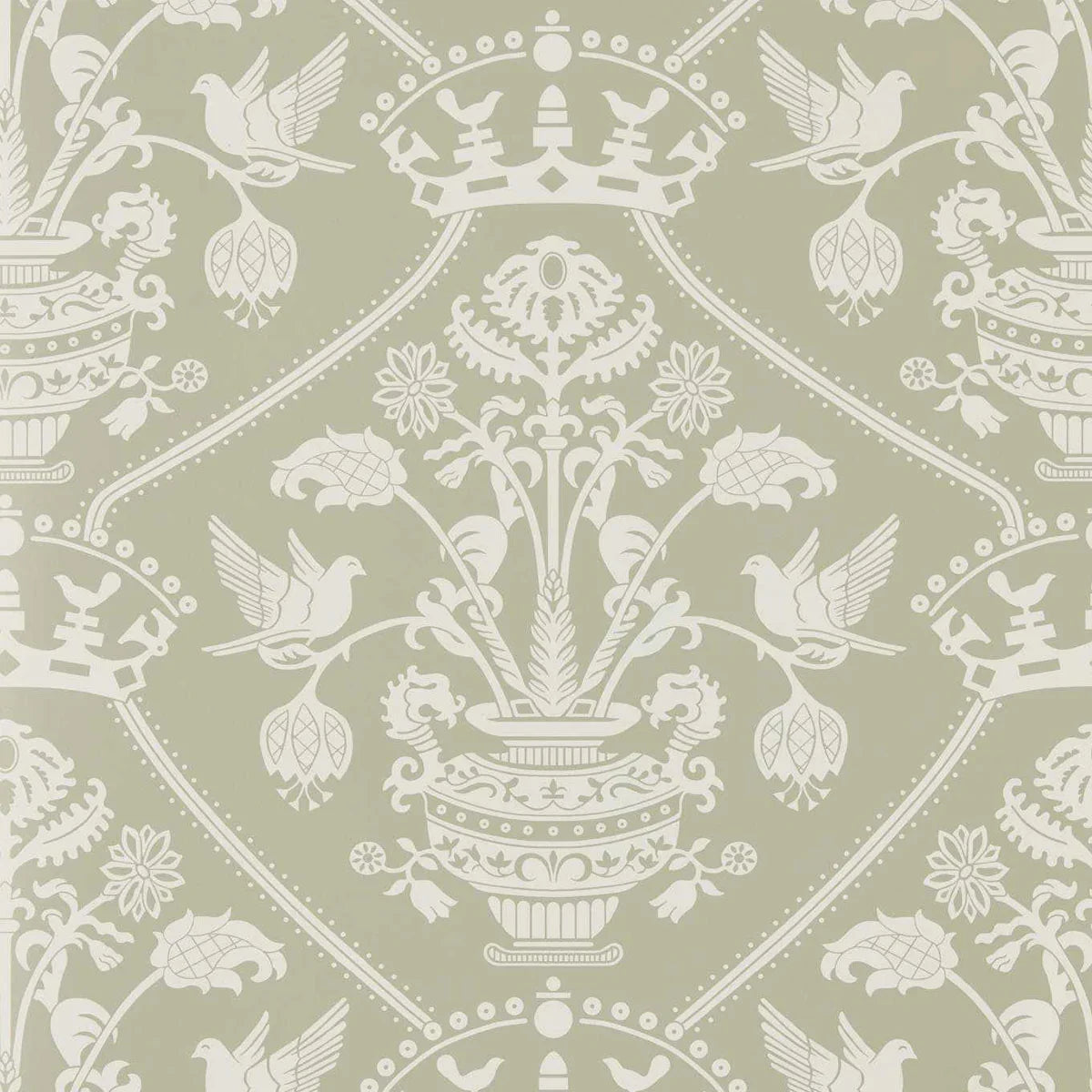 Highgrove Damask Wallpaper - Sanderson