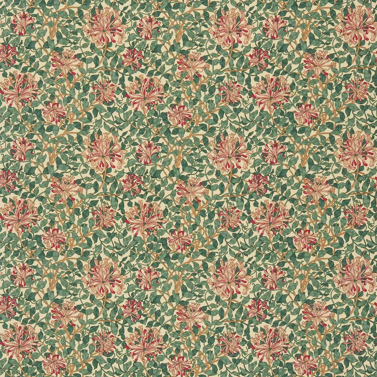 Honeysuckle Cotton Fabric - Morris & Co