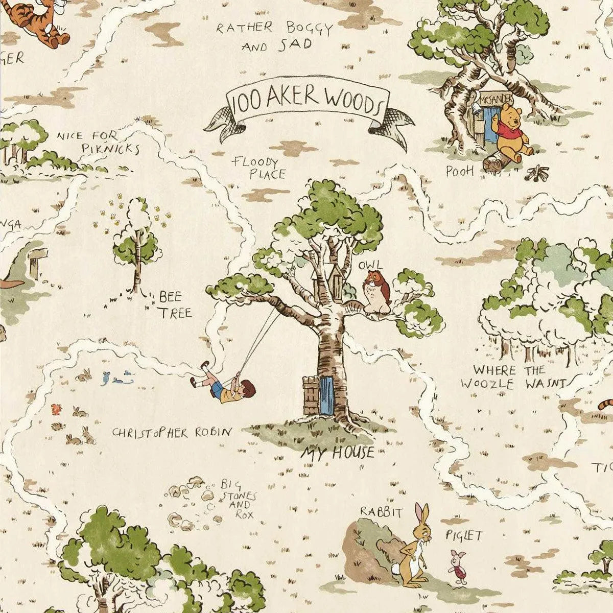 Hundred Acre Wood Wallpaper - Sanderson X Disney