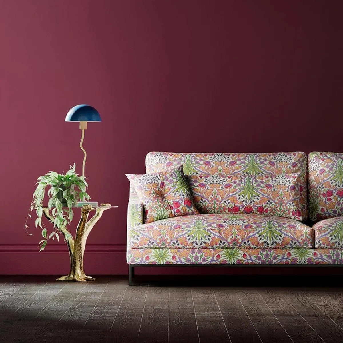 Hyacinth Cosmo Pink Fabric - Morris & Co