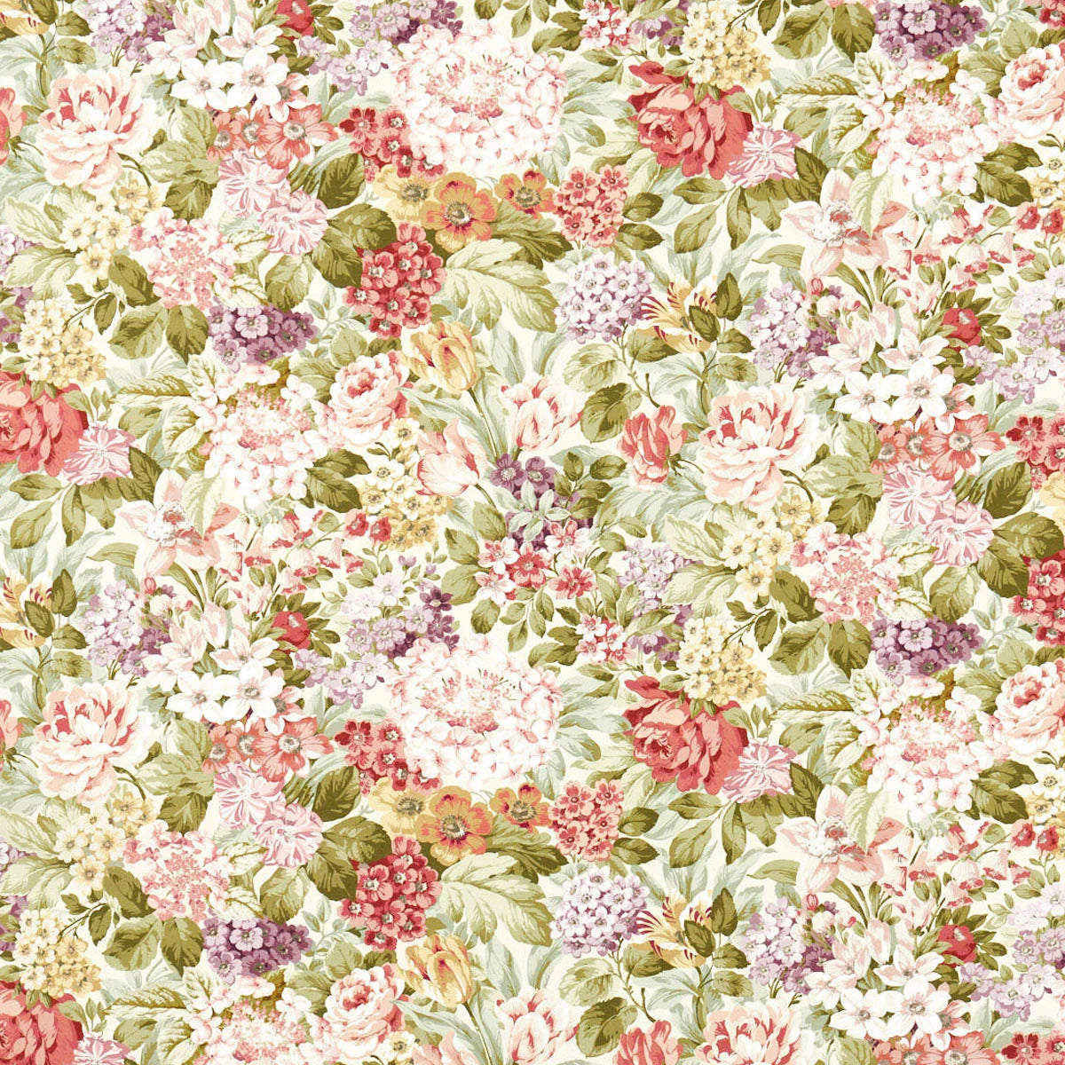 Hydrangea & Rose Fabric - Sanderson