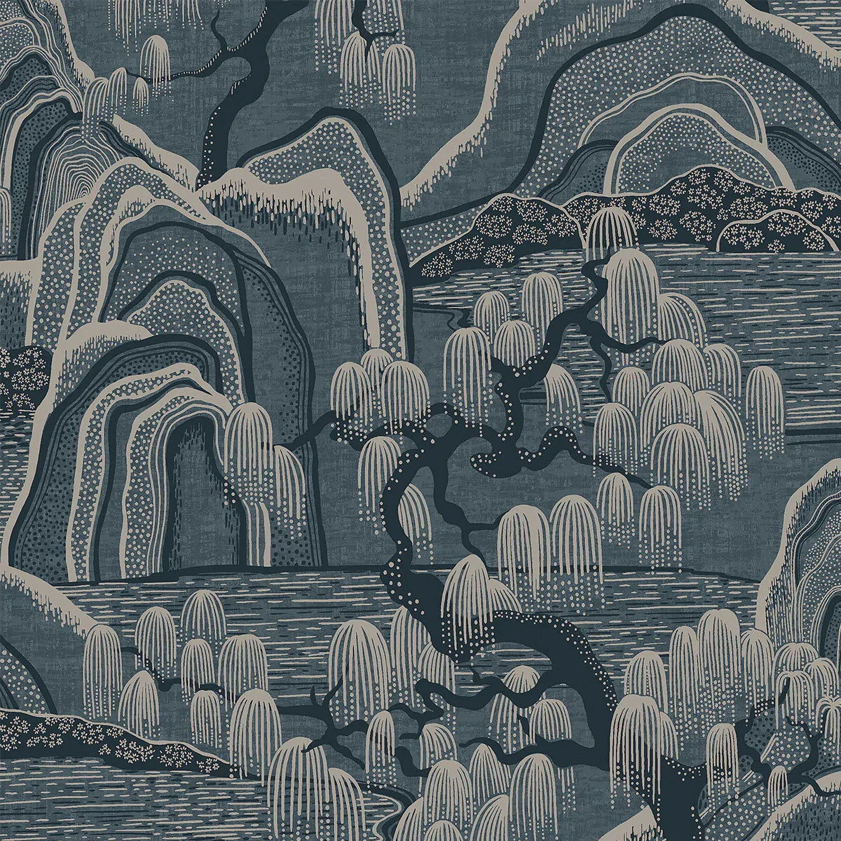 Indigo Garden Wallpaper - Borastapeter