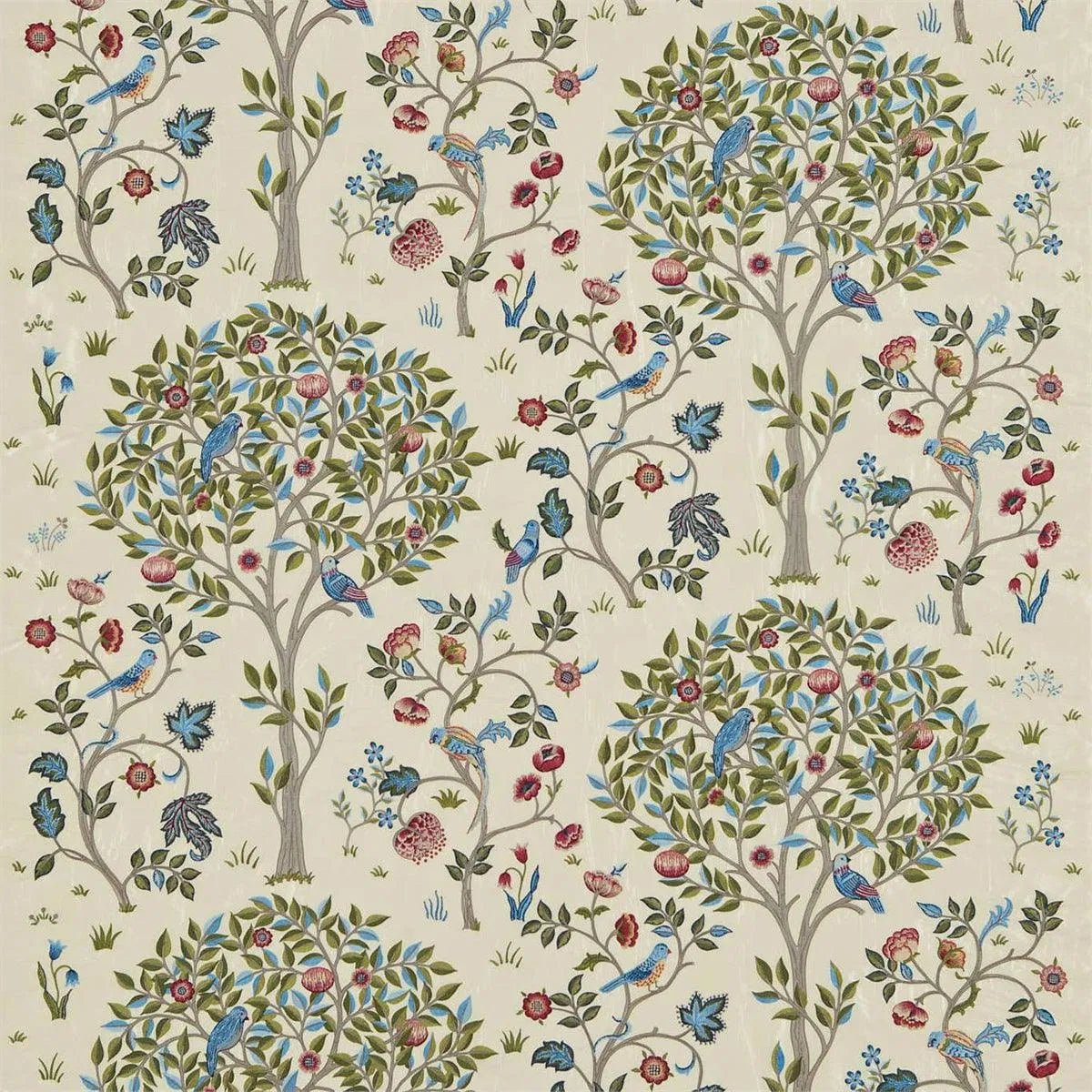 Kelmscott Tree Silk Fabric - Morris & Co