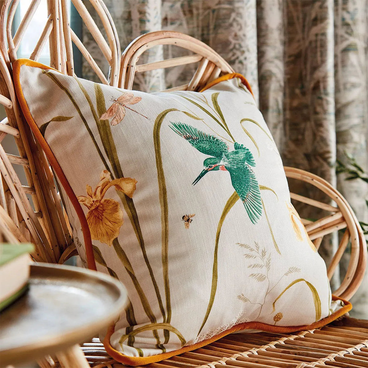 Kingfisher & Iris Fabric - Sanderson