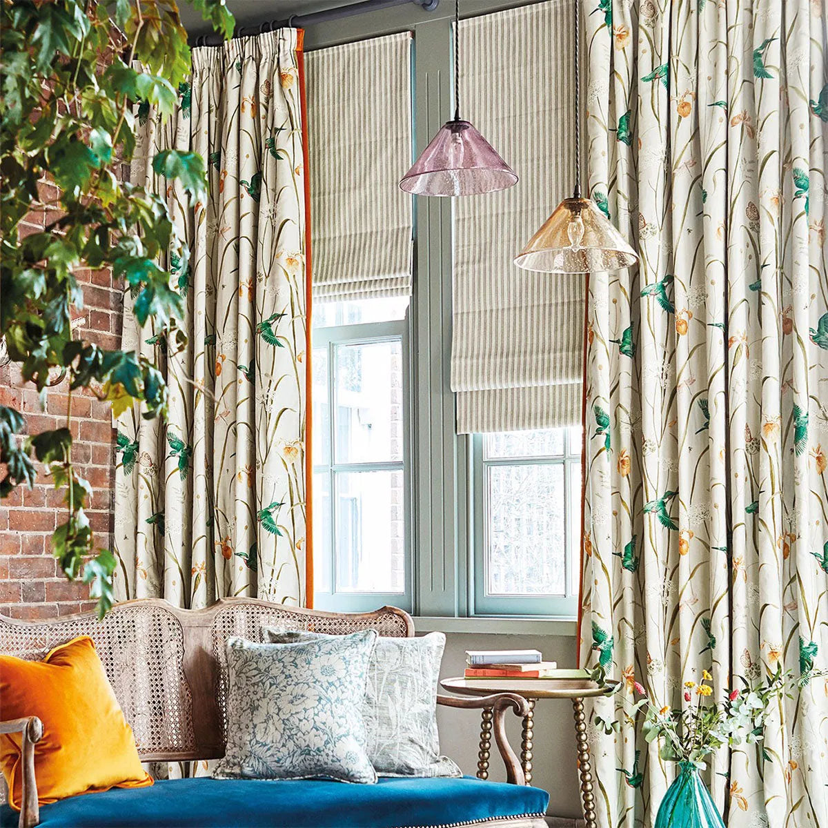 Kingfisher & Iris Fabric - Sanderson