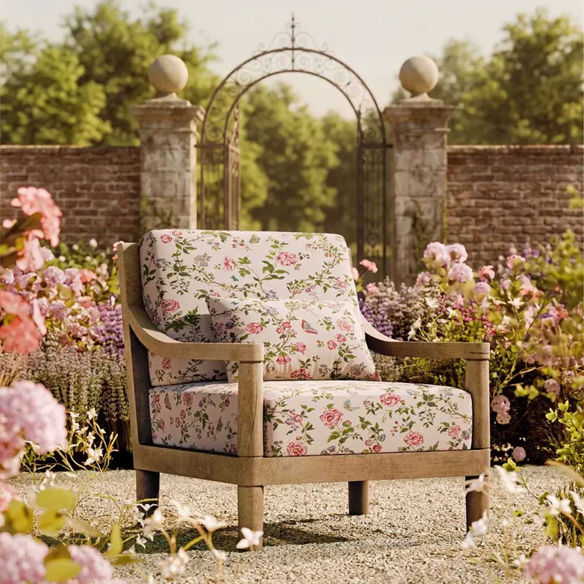 King's Rose Outdoor Fabric - Sanderson