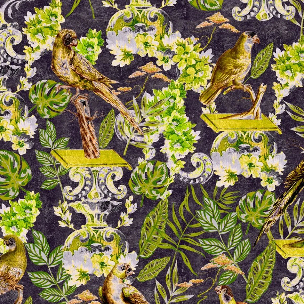 La Voliere Velvet Fabric - Mind The Gap