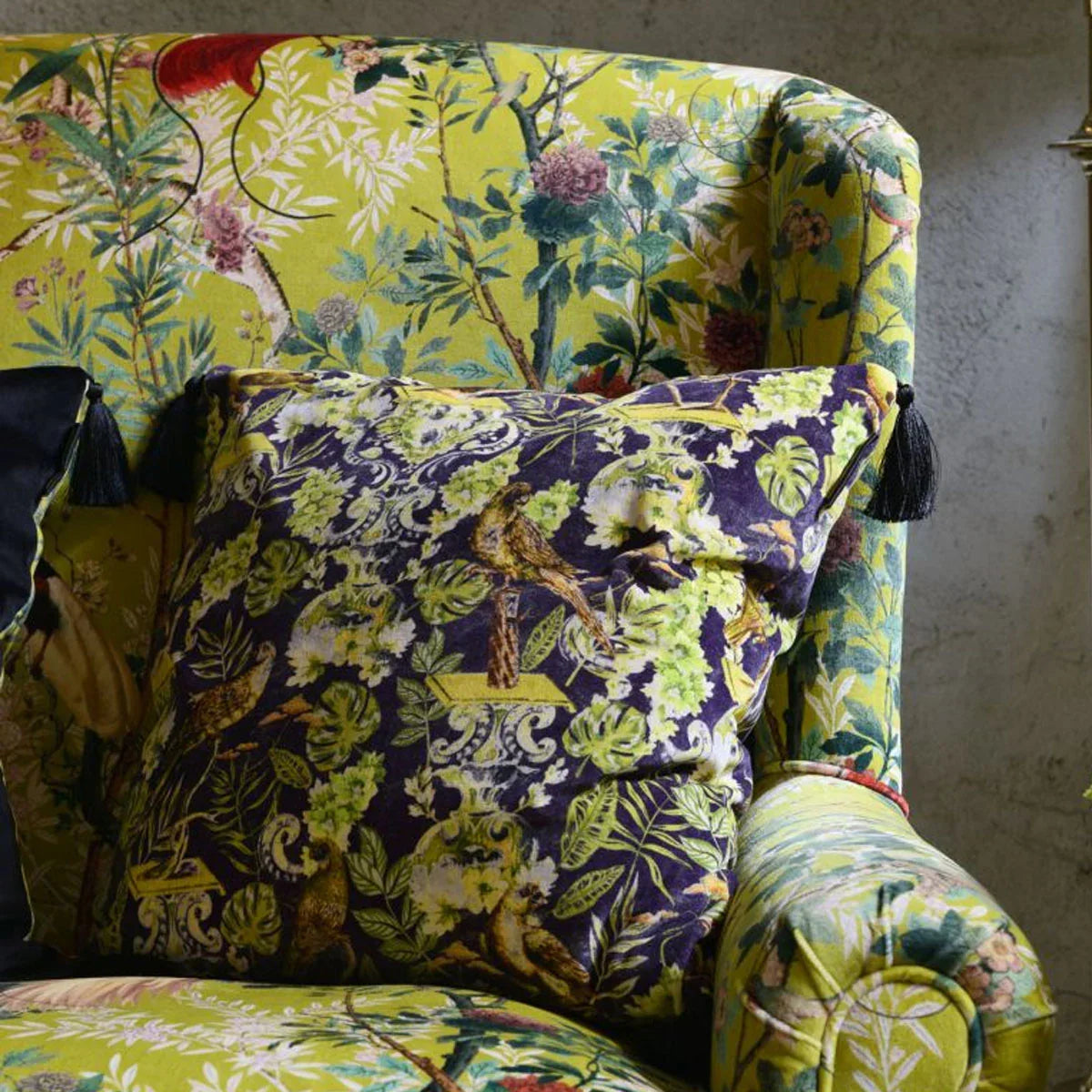 La Voliere Velvet Fabric - Mind The Gap