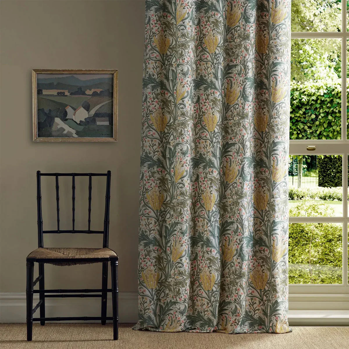 Lent Lily Embroidery Fabric - Morris & Co