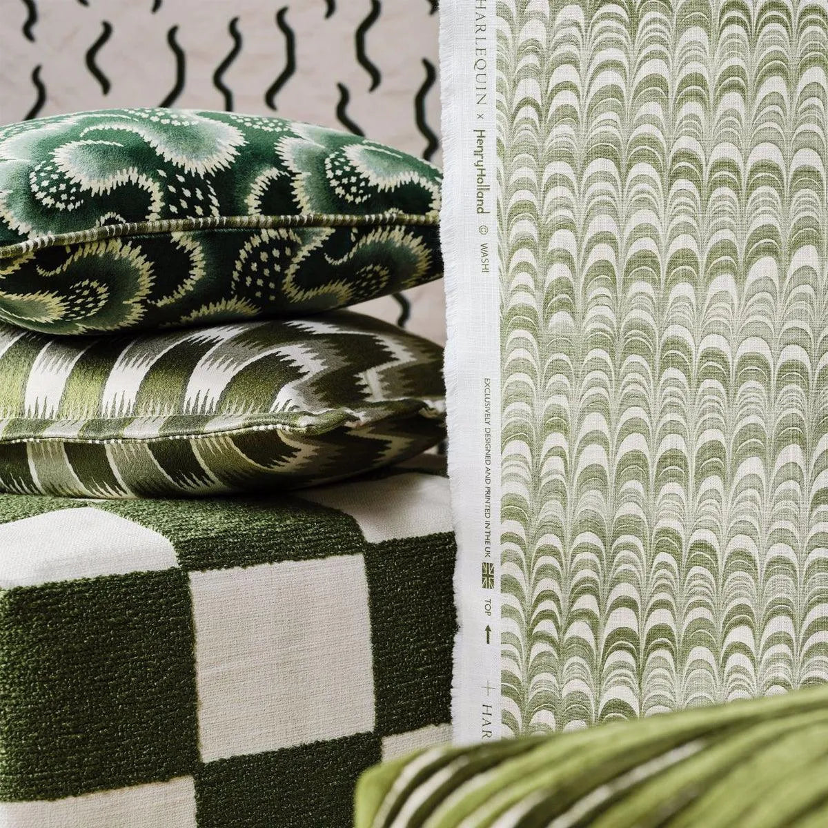 Ludaix Velvet Fabric - Harlequin X Henry Holland