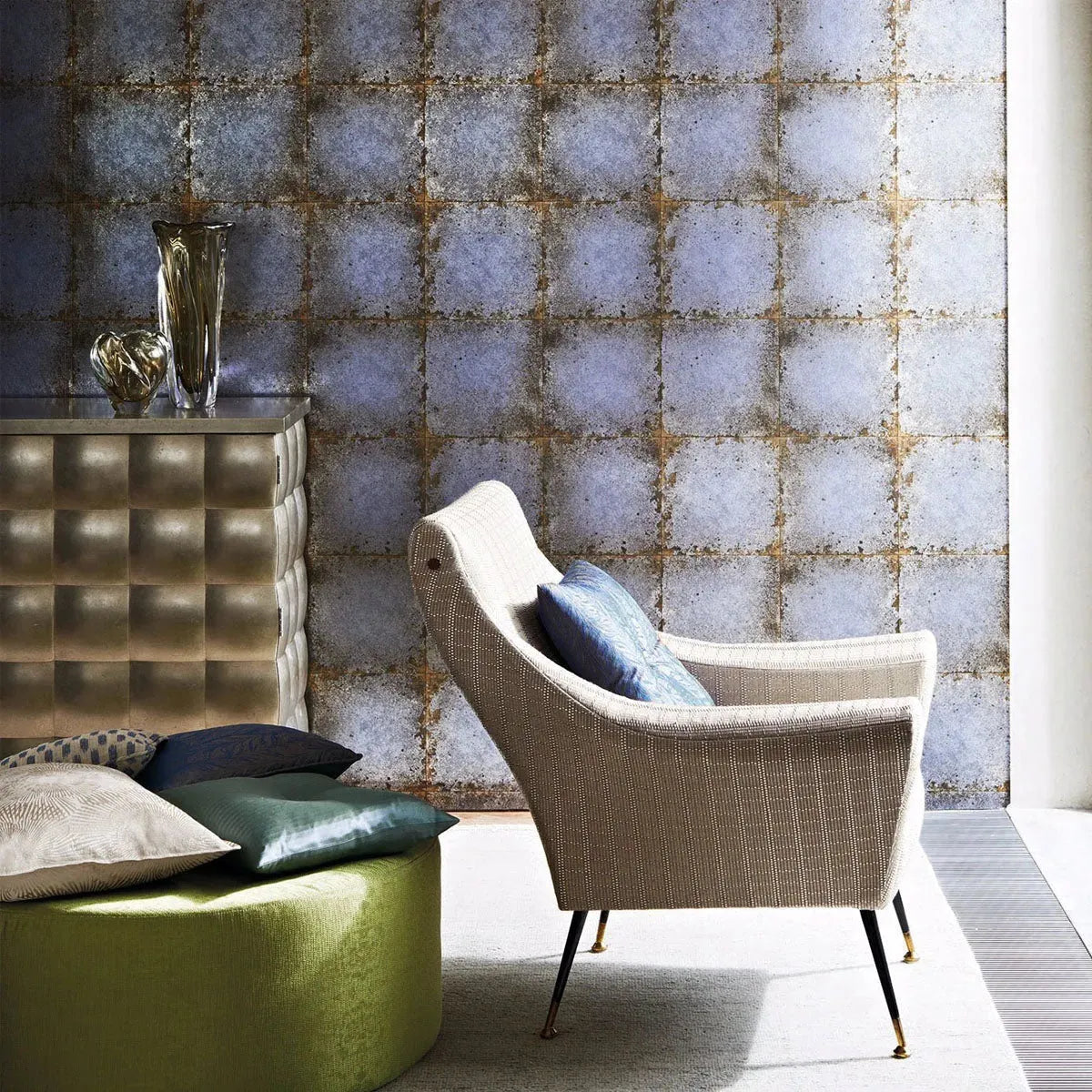 Lustre Tile Wallpaper - Zoffany