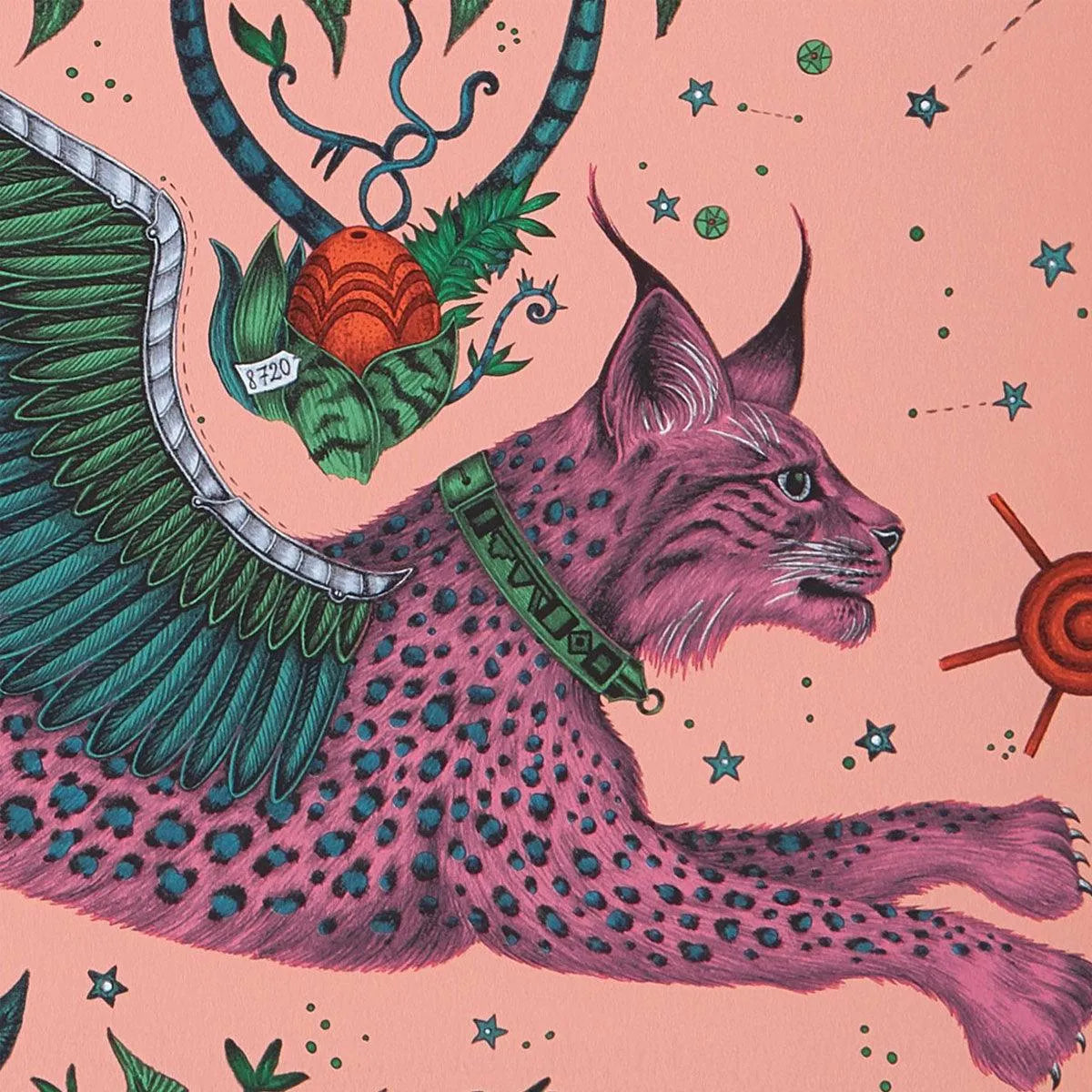 Lynx Wallpaper - Clarke & Clarke X Emma Shipley