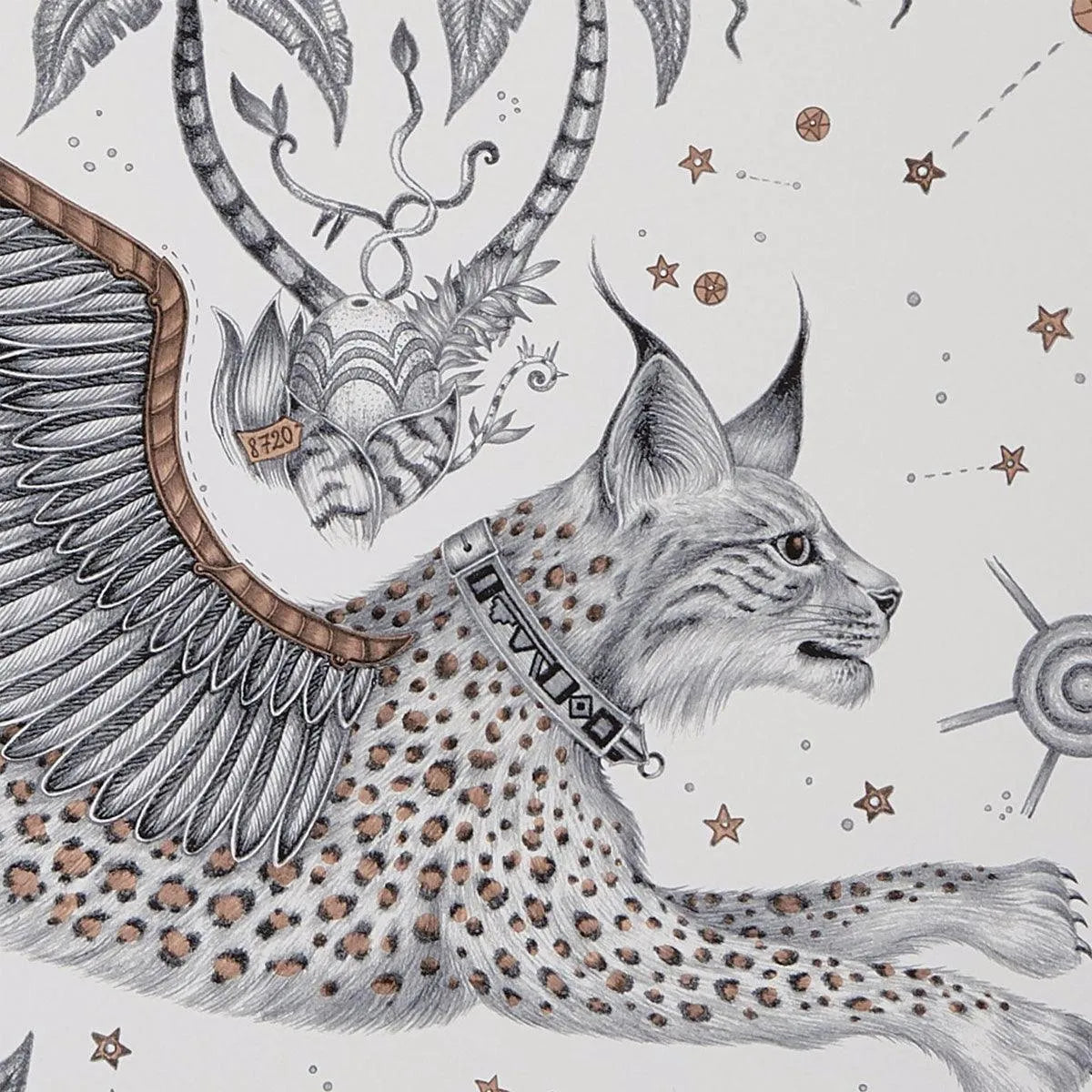 Lynx Wallpaper - Clarke & Clarke X Emma Shipley