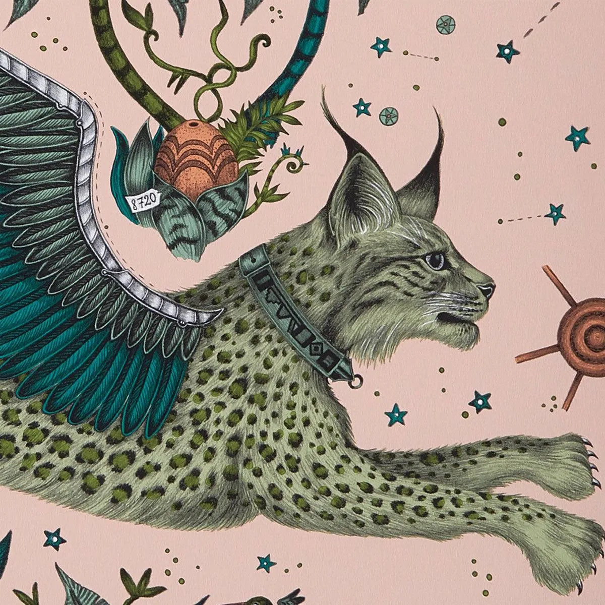 Lynx Wallpaper - Clarke & Clarke X Emma Shipley