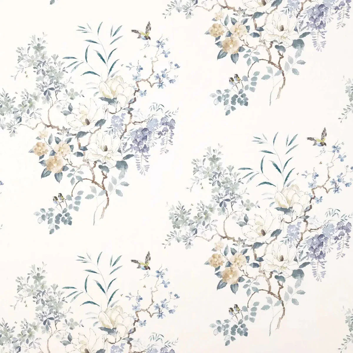 Magnolia & Blossom Linen Fabric - Sanderson