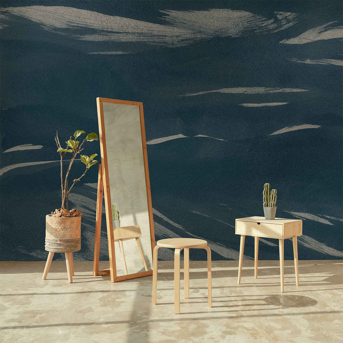 Marine Xray Metallics Mural Wallpaper - Coordonne