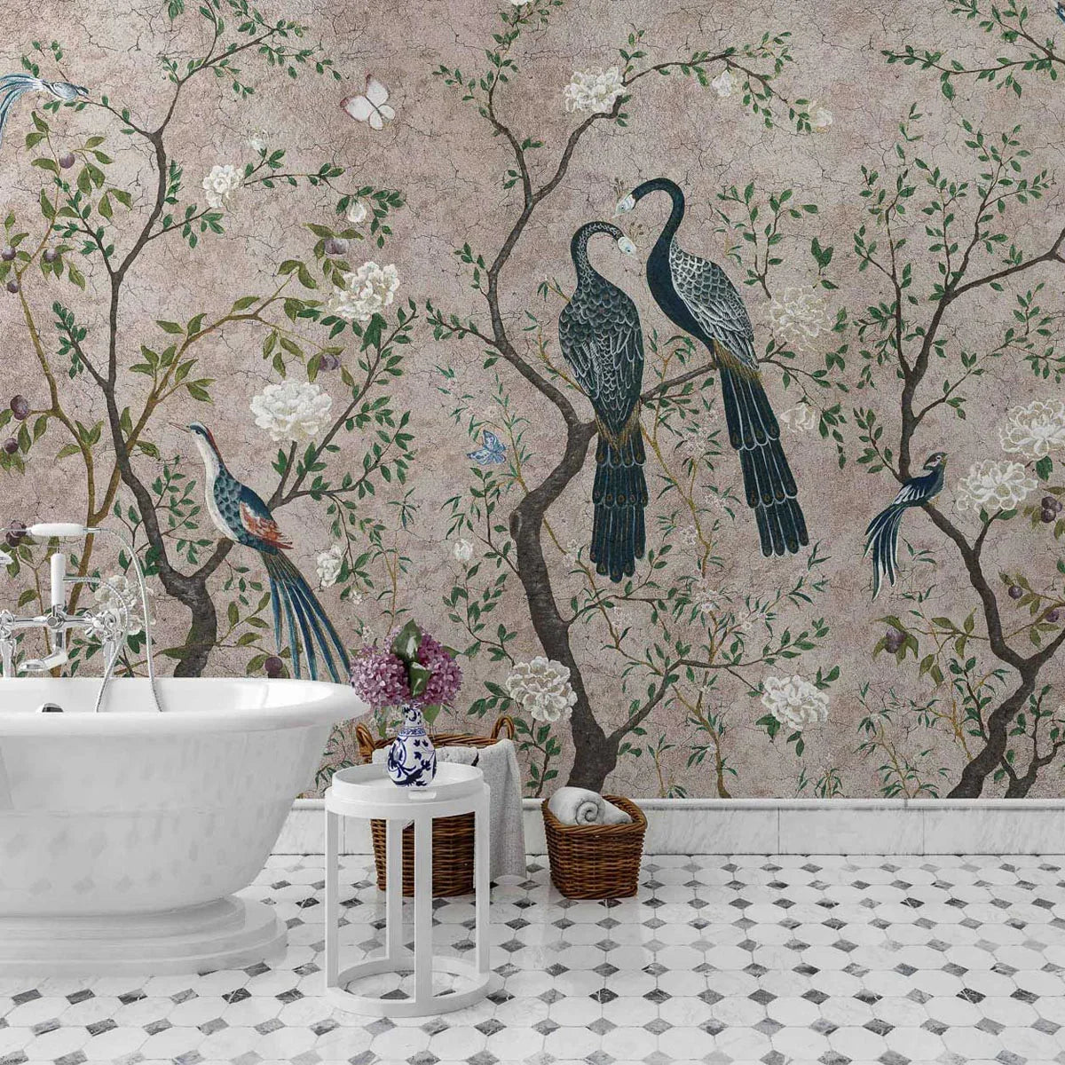 Metallic Edo Mural Wallpaper - Coordonne