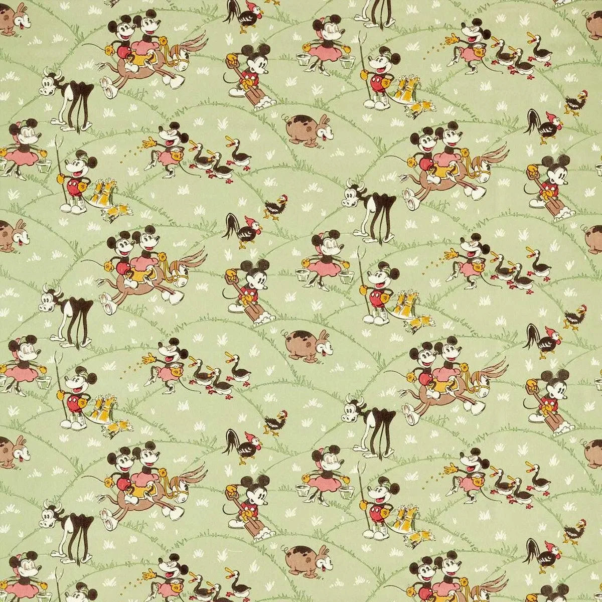 Mickey At The Farm Fabric - Sanderson X Disney