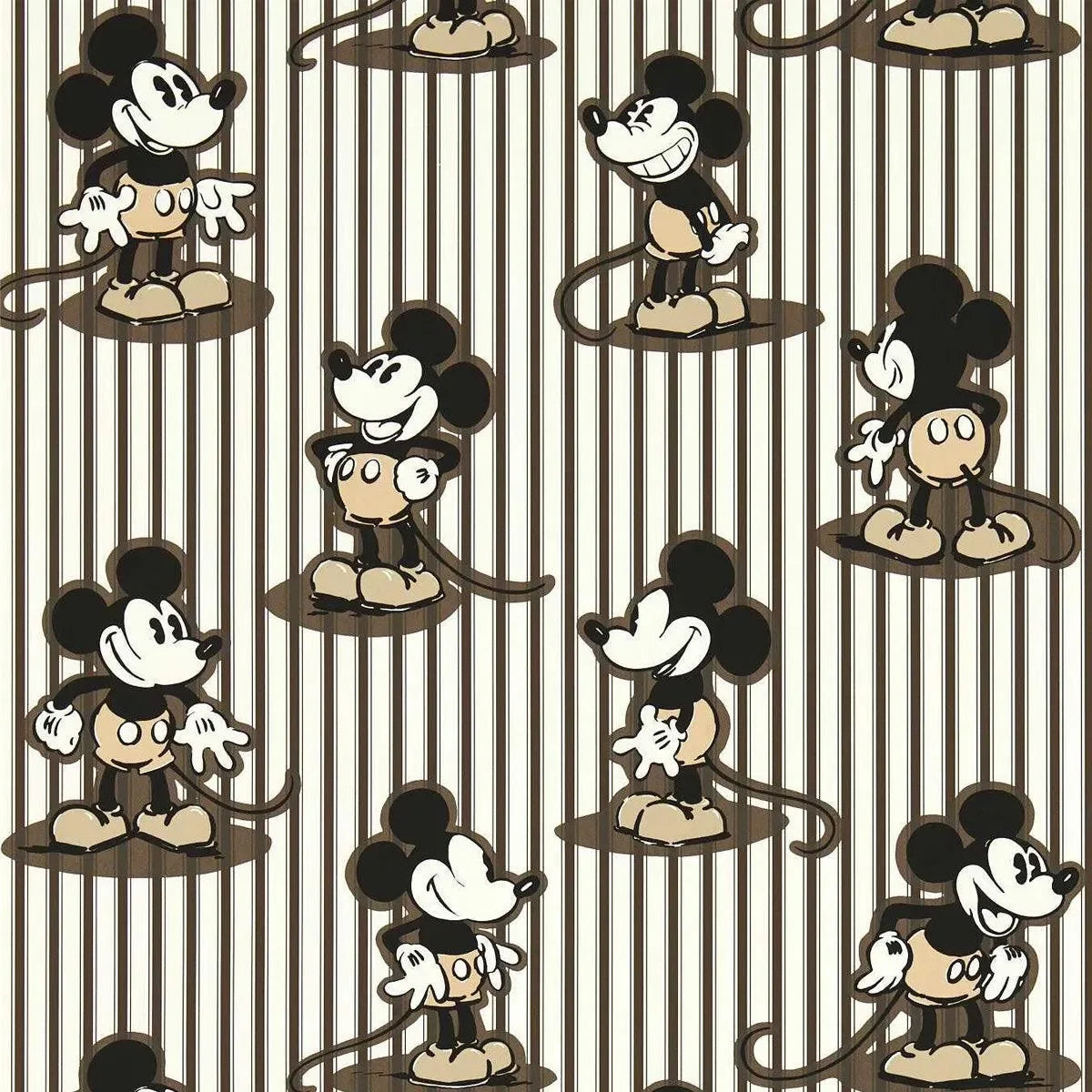 Mickey Stripe Wallpaper - Sanderson X Disney
