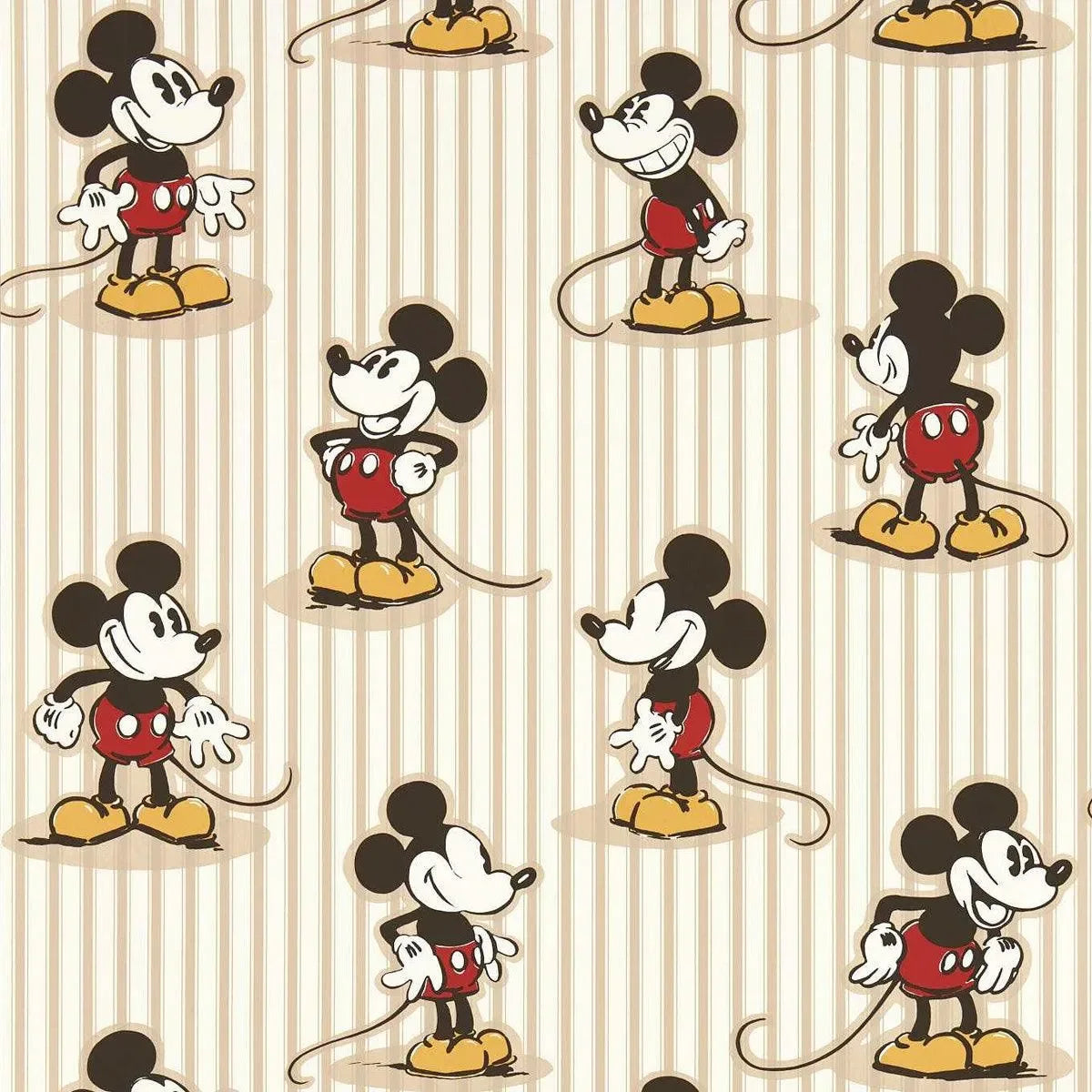Mickey Stripe Wallpaper - Sanderson X Disney