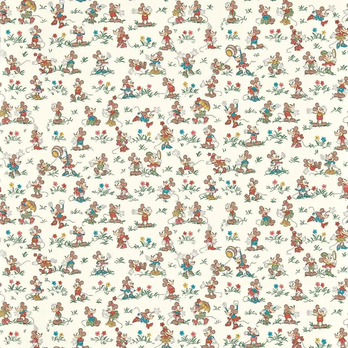 Mickey & Minnie Wallpaper - Sanderson X Disney