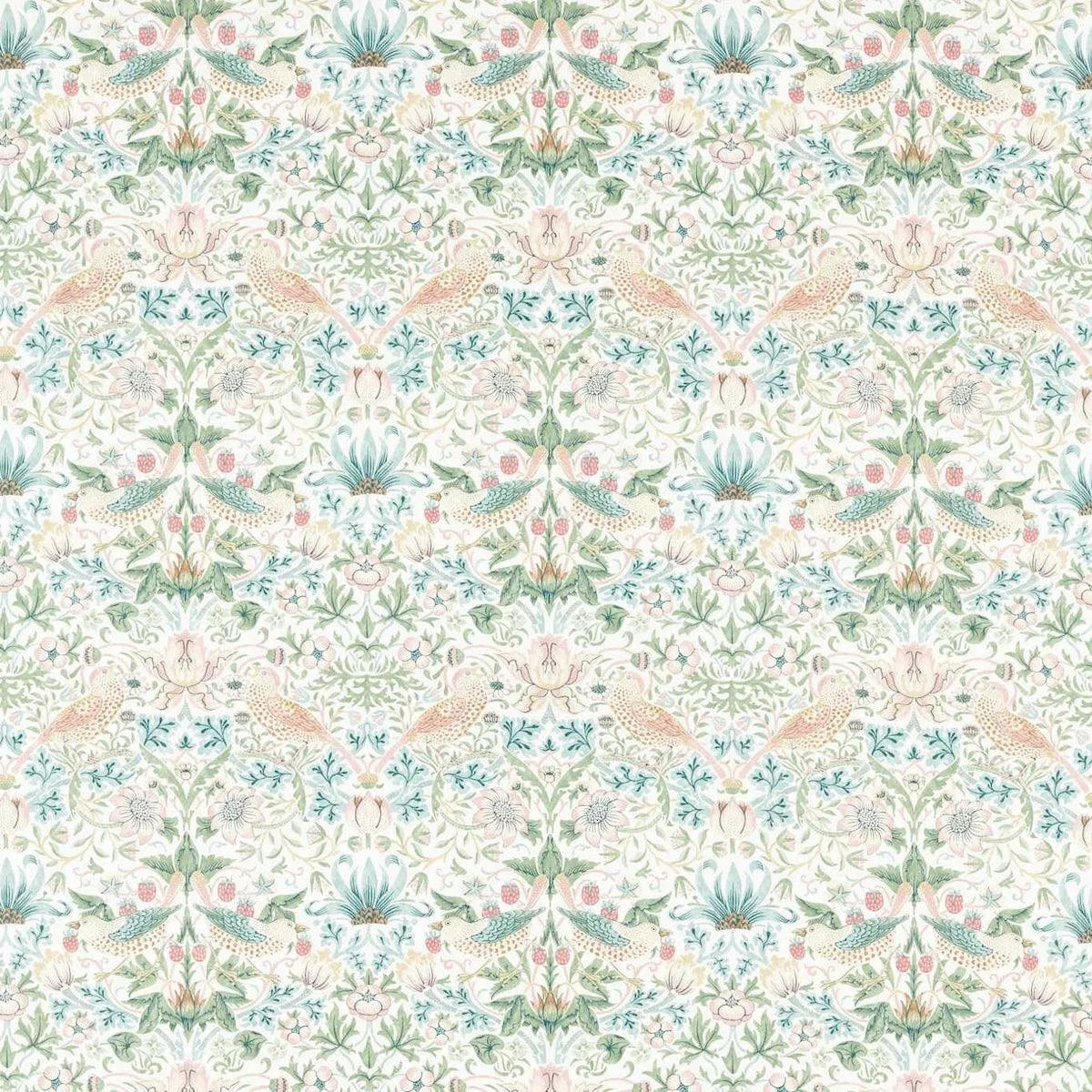 Simply Strawberry Thief Fabric - Morris & Co