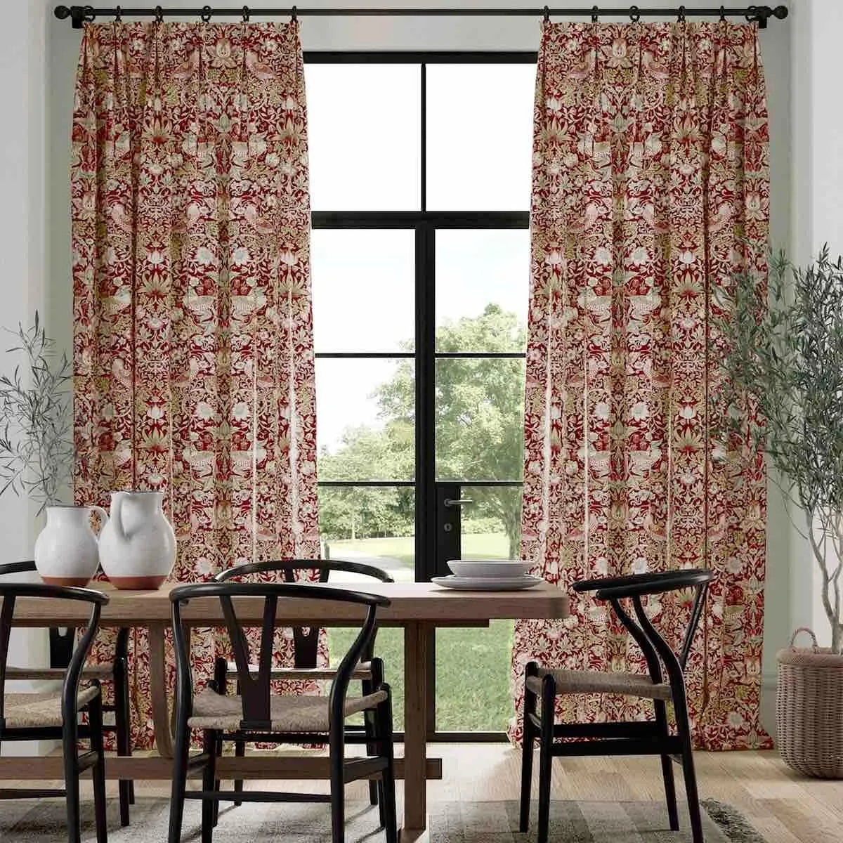 Simply Strawberry Thief Fabric - Morris & Co