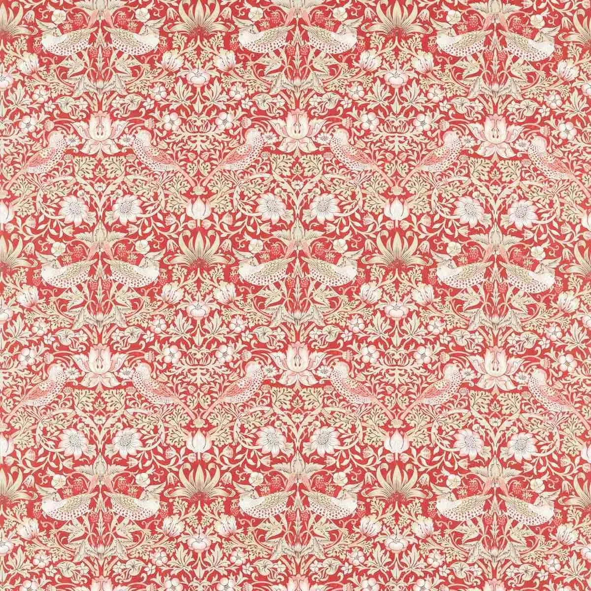 Simply Strawberry Thief Fabric - Morris & Co