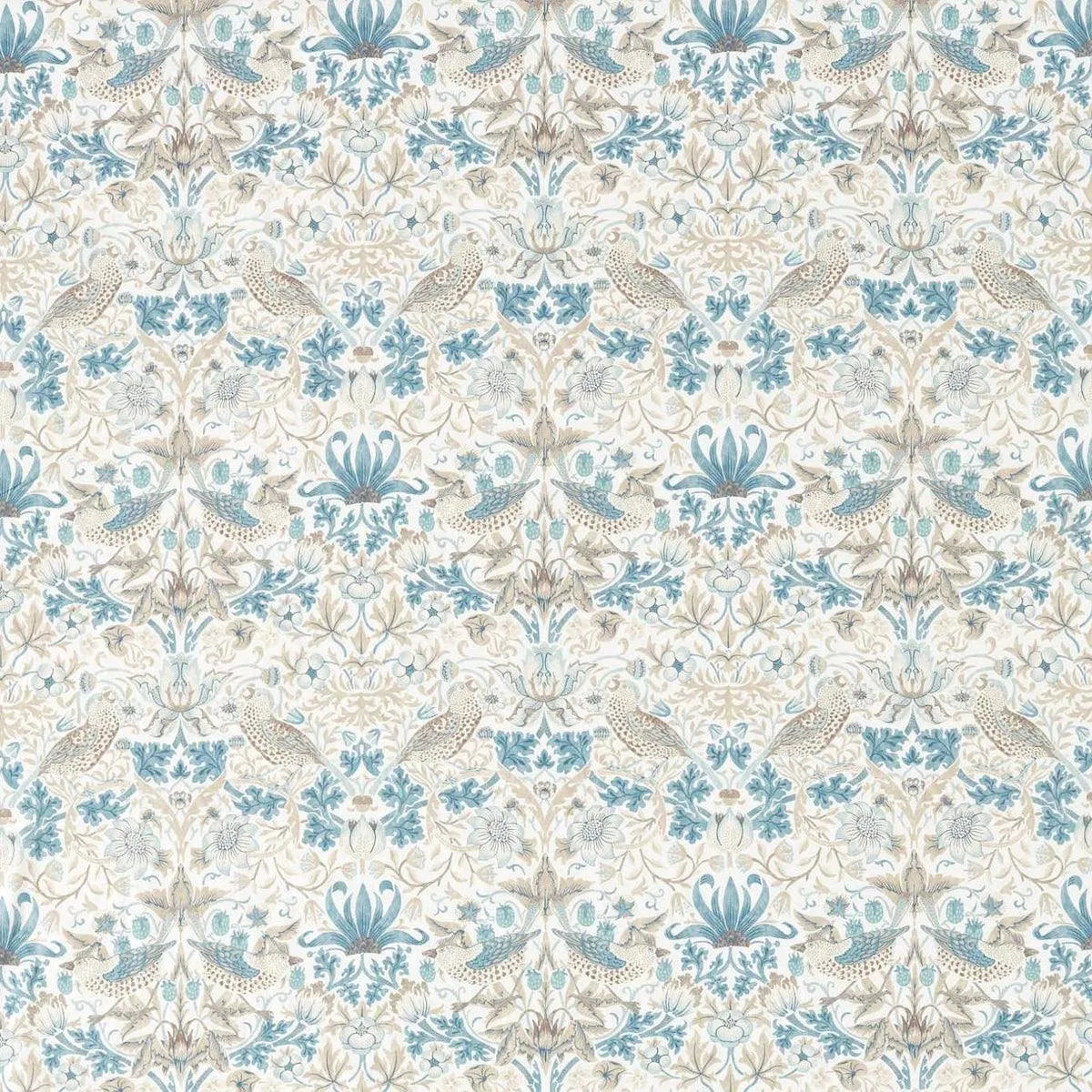 Simply Strawberry Thief Fabric - Morris & Co