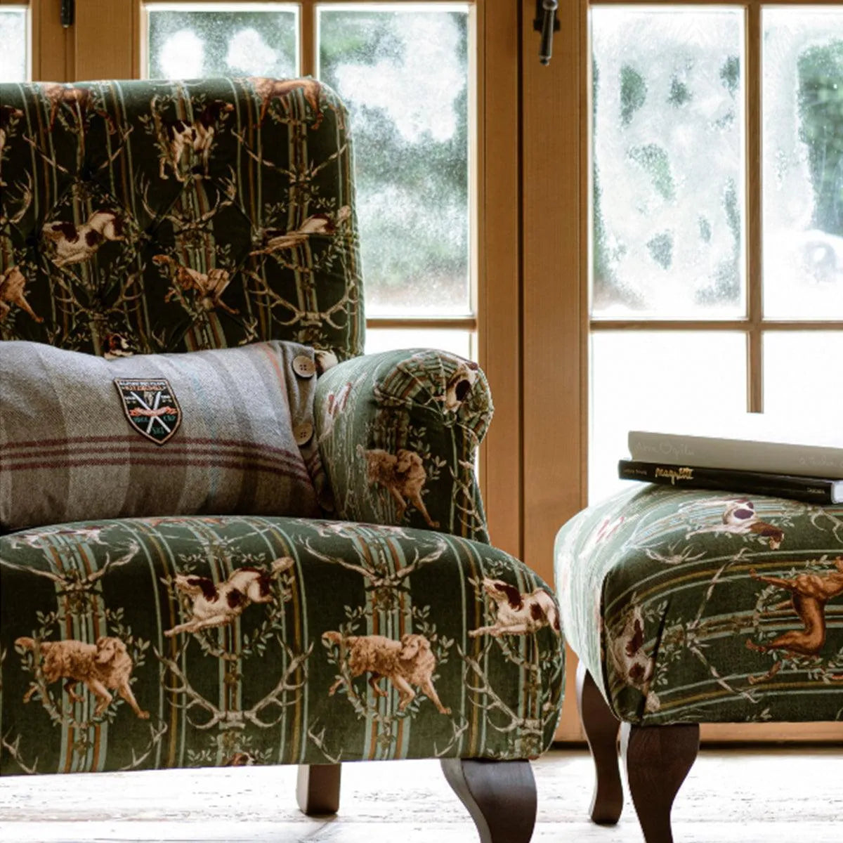 Mountain Dogs Velvet Fabric - Mind The Gap
