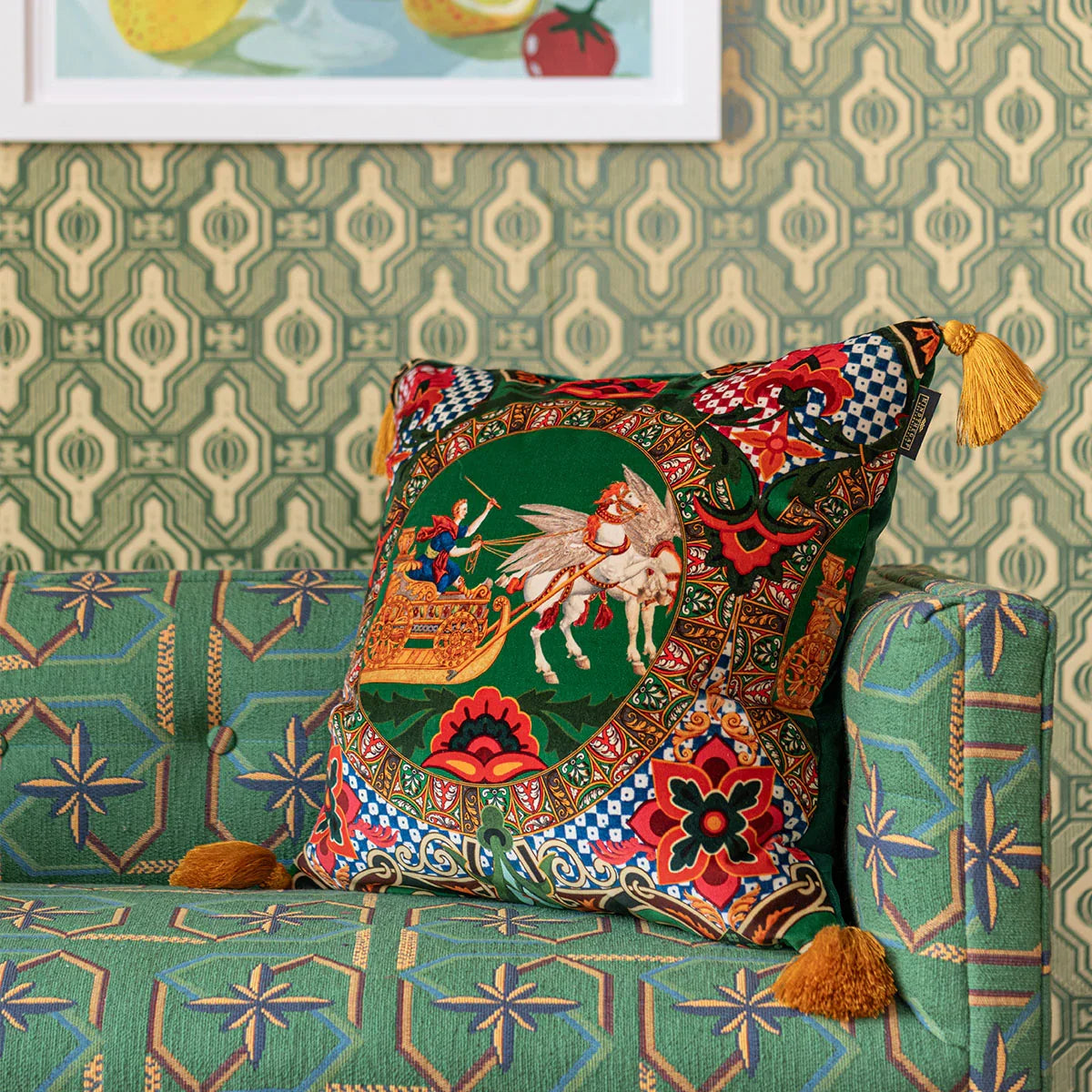 Mythology Velvet Cushion - Mind The Gap
