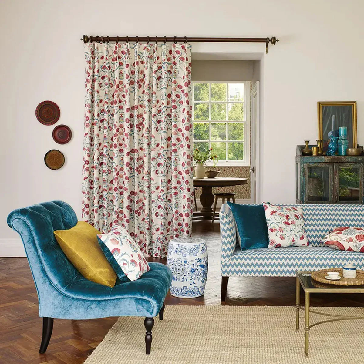 Ottoman Flowers Fabric - Sanderson