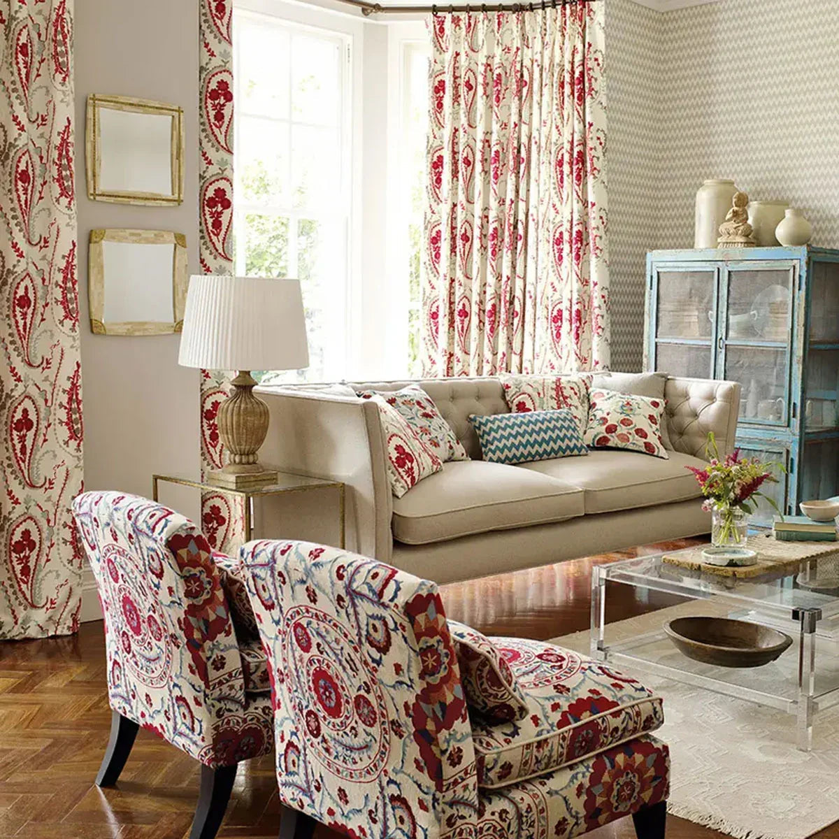 Ottoman Flowers Fabric - Sanderson