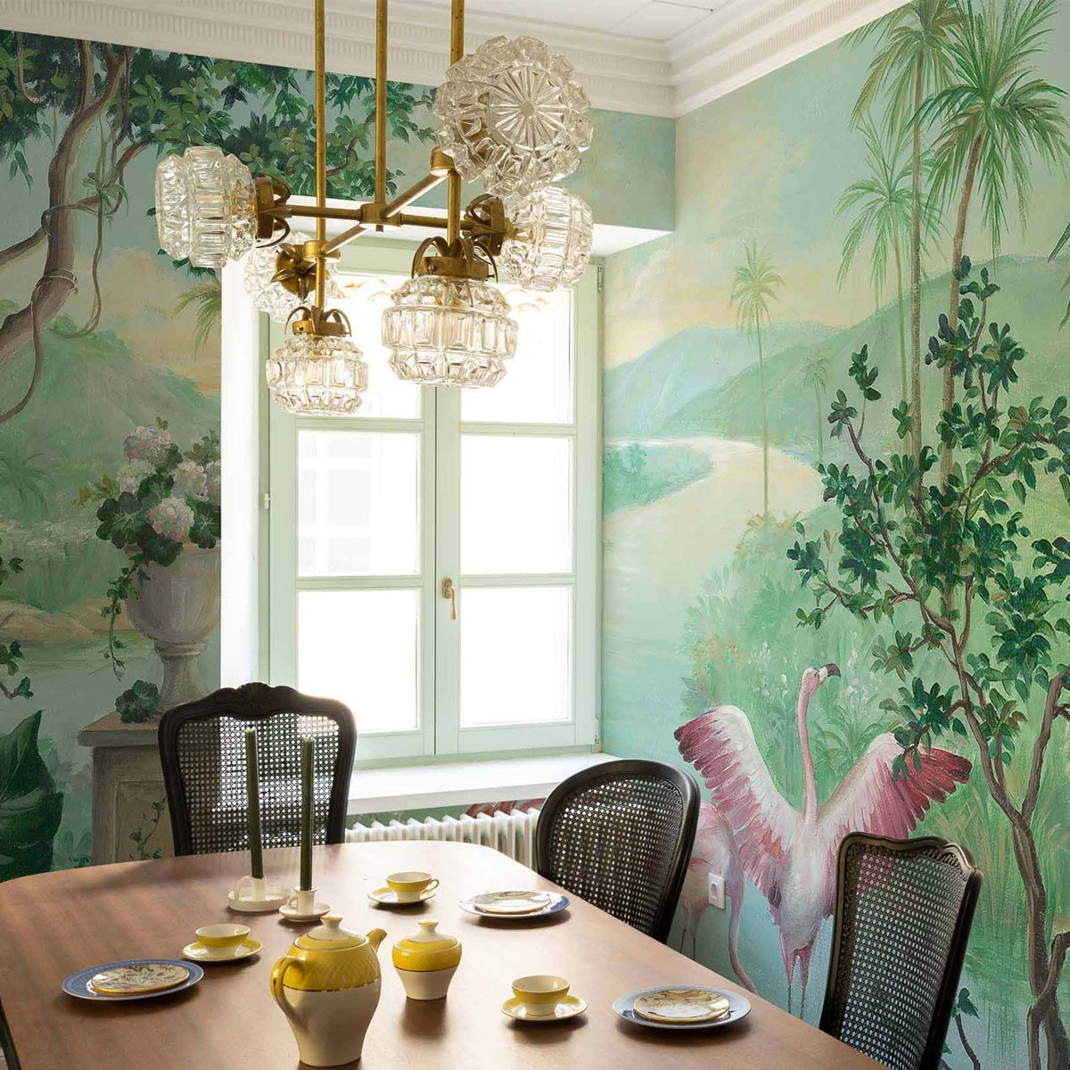 Paisaje con Flamencos Mural Wallpaper - Coordonne