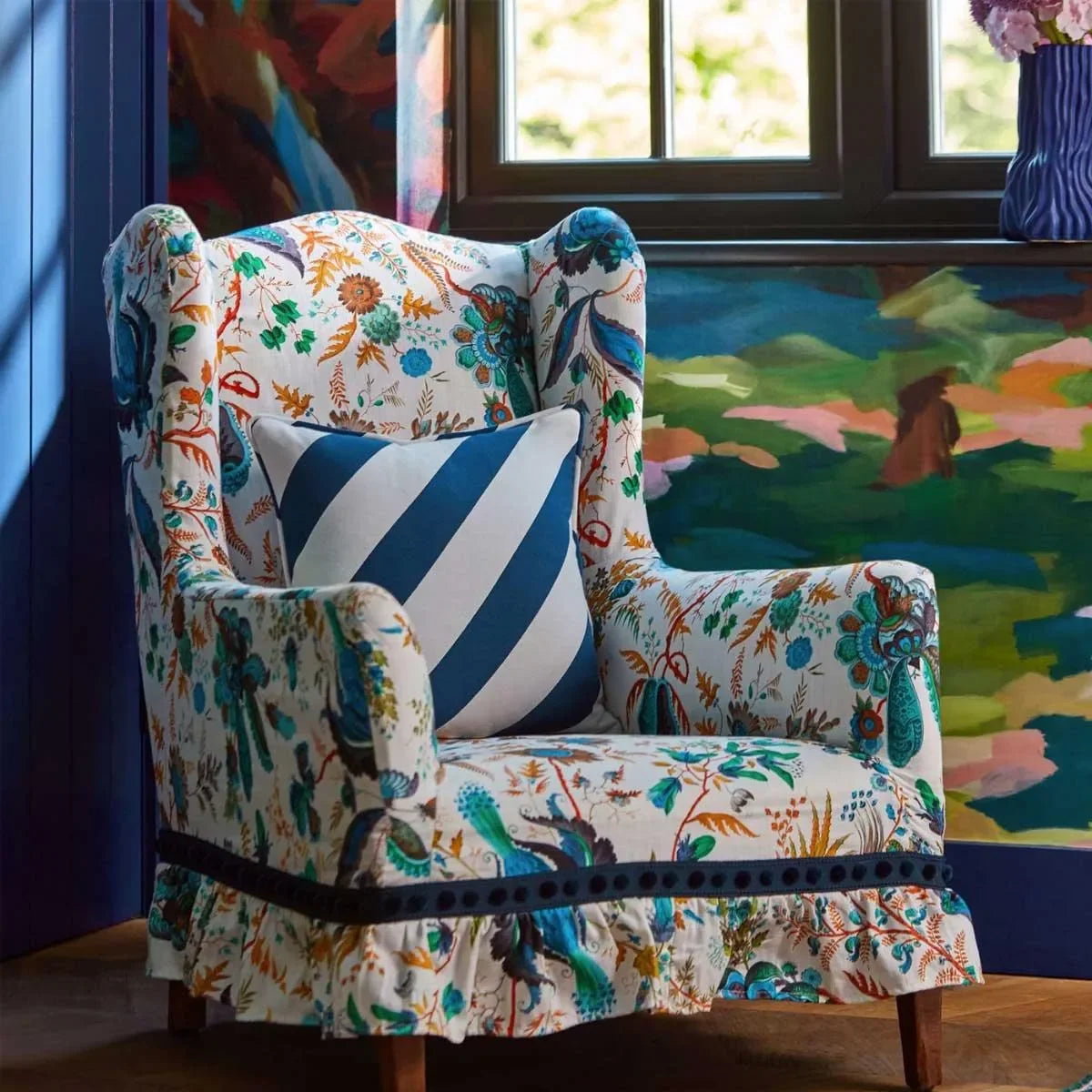 Paper Straw Stripe Fabric - Harlequin X Sophie Robinson