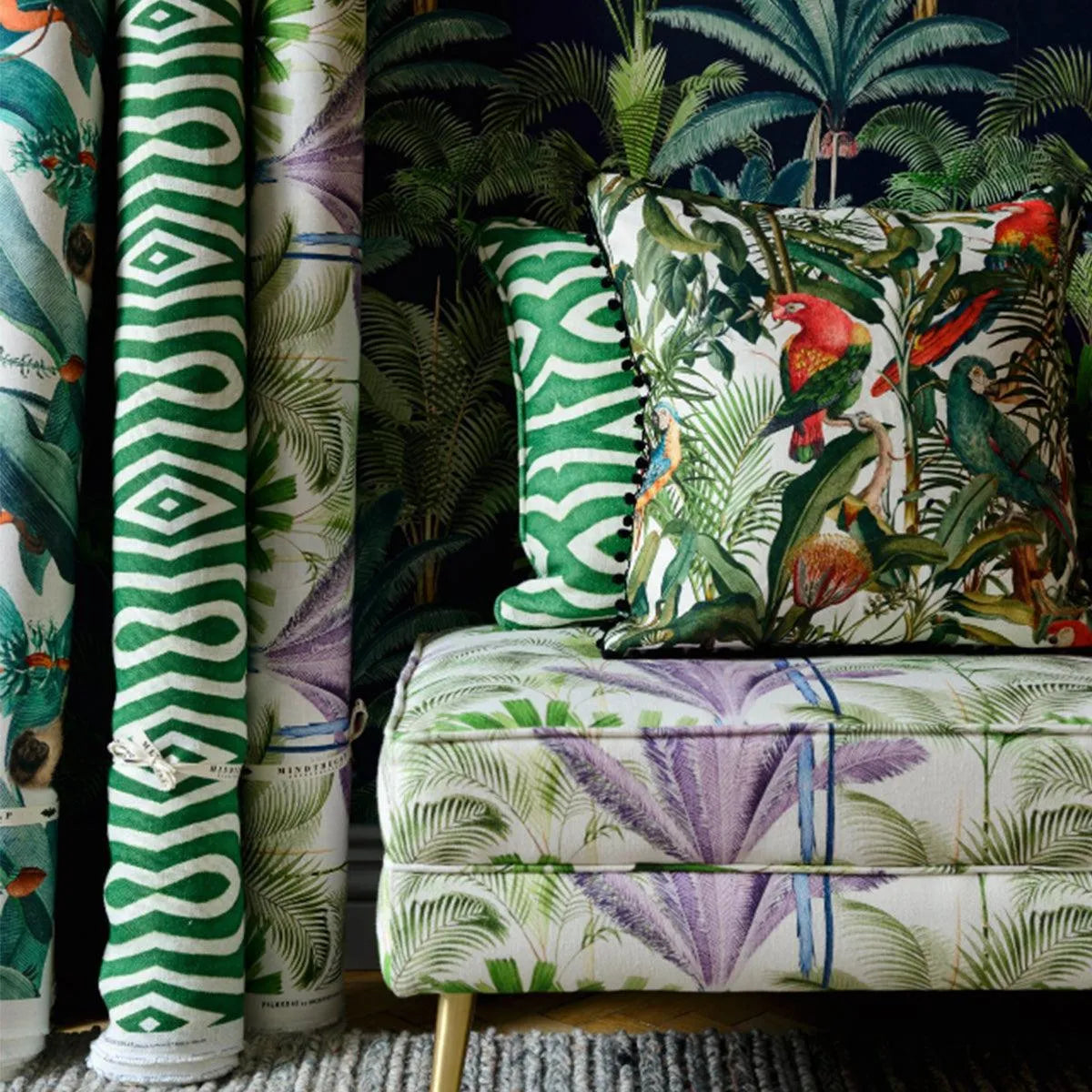 Parrots of Brasil Fabric - Mind The Gap
