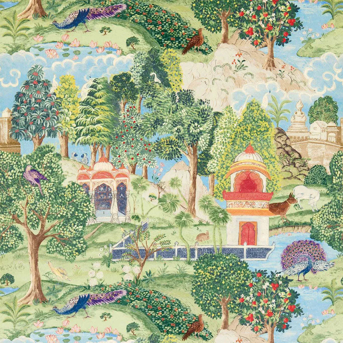 Peacock Garden Fabric - Zoffany