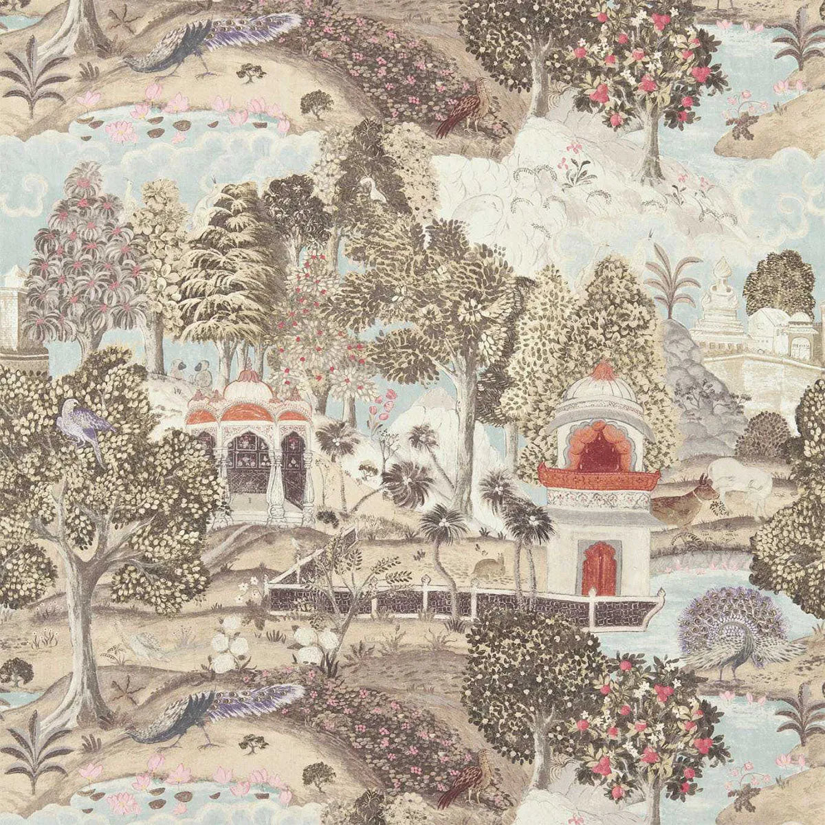 Peacock Garden Fabric - Zoffany