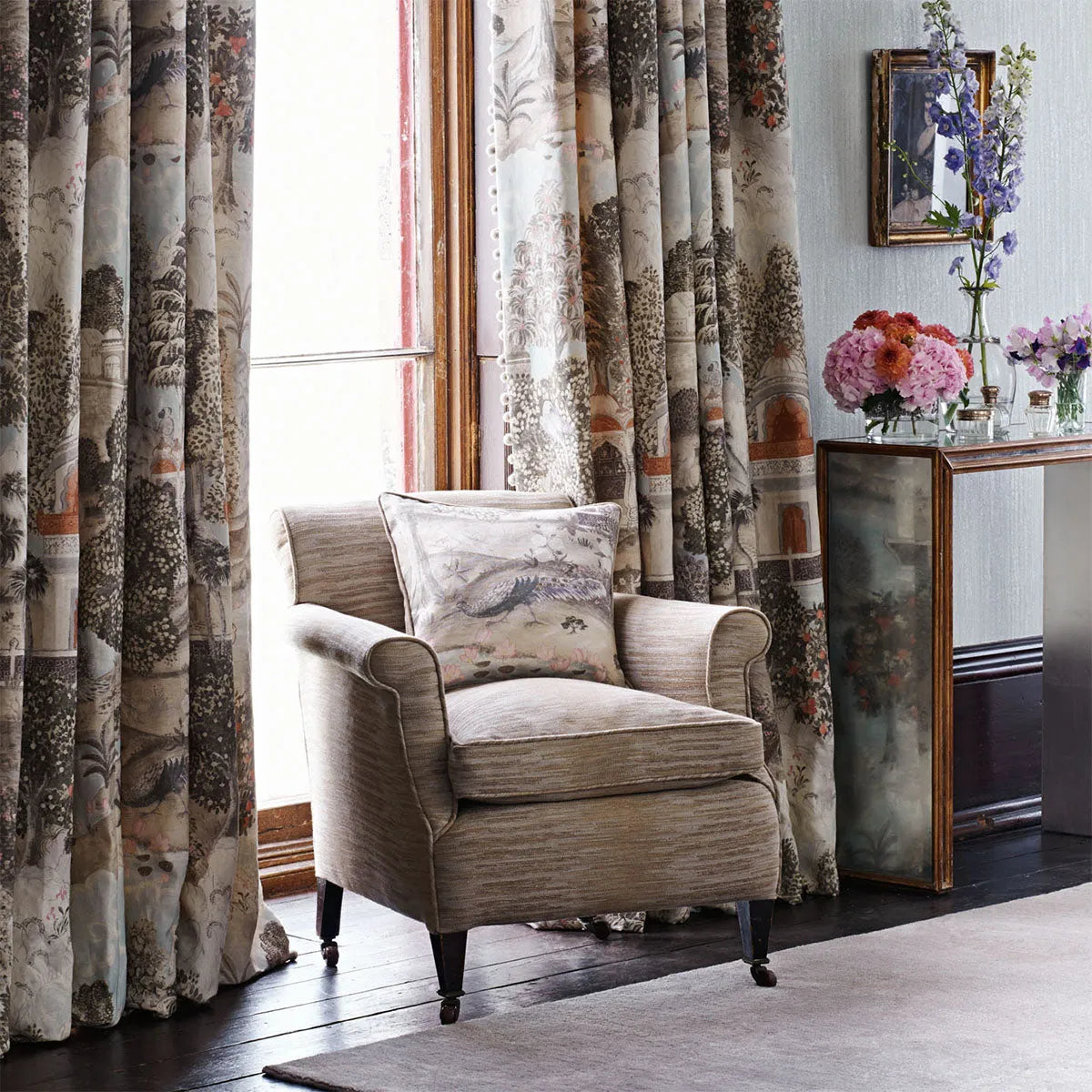 Peacock Garden Fabric - Zoffany