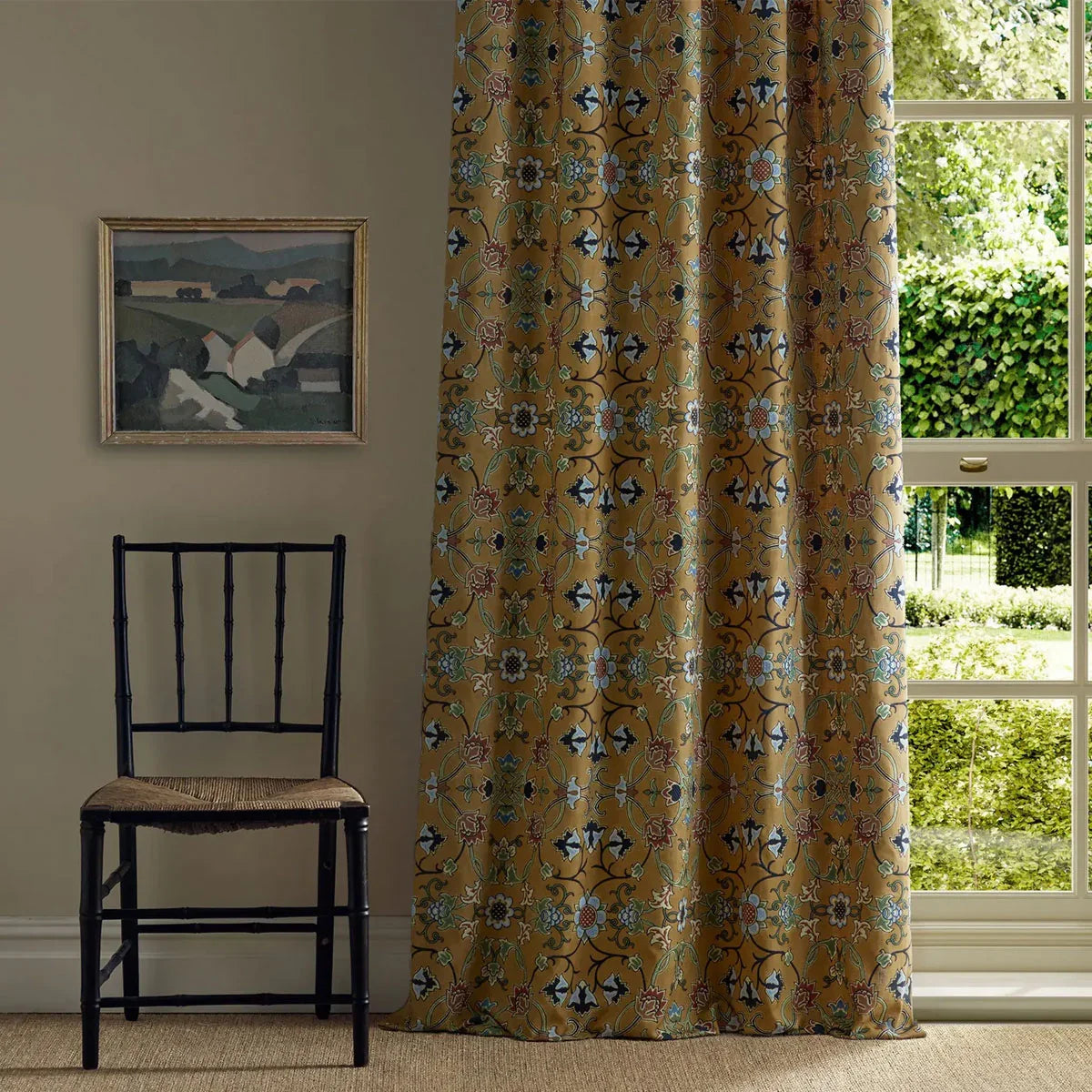 Persian Scroll Embroidery Fabric - Morris & Co