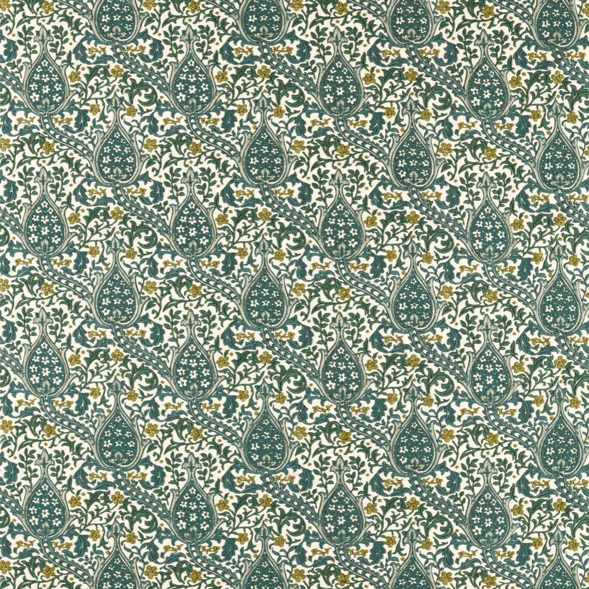 Persian Tulip Embroidery Fabric - Morris & Co