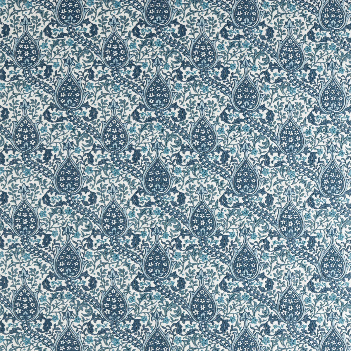 Persian Tulip Embroidery Fabric - Morris & Co