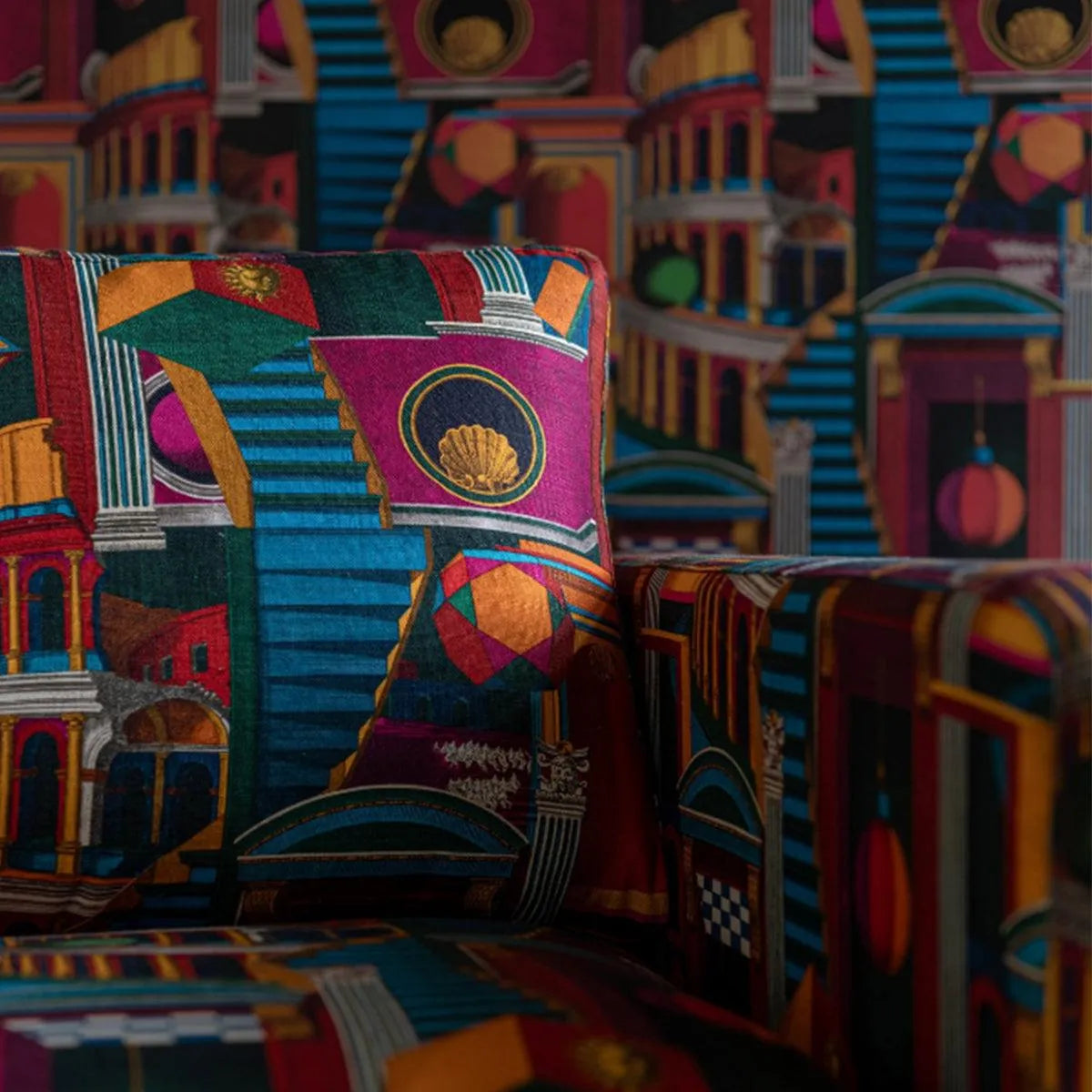 Piazza Delgi Arlecchini Fabric - Mind The Gap