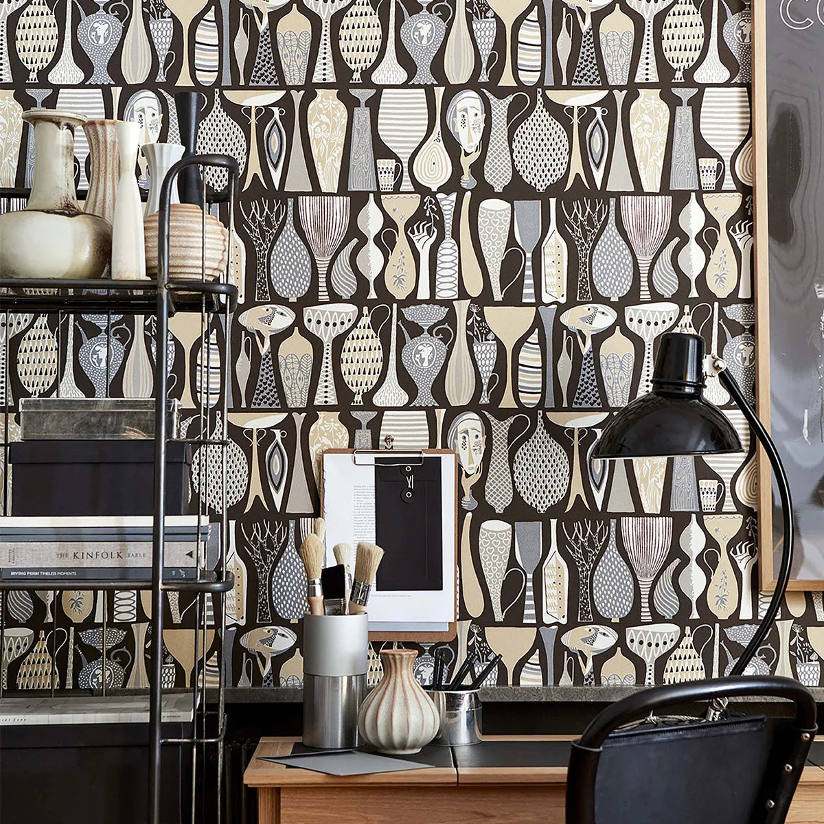 Stig Lindberg Pottery Wallpaper - Borastapeter